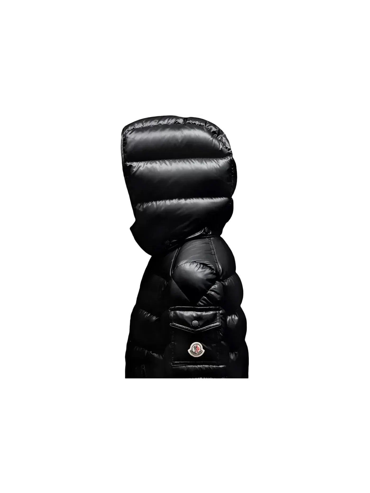 Детская куртка пуховая с принтом Maya Moncler — изображение 2 из 5, черный