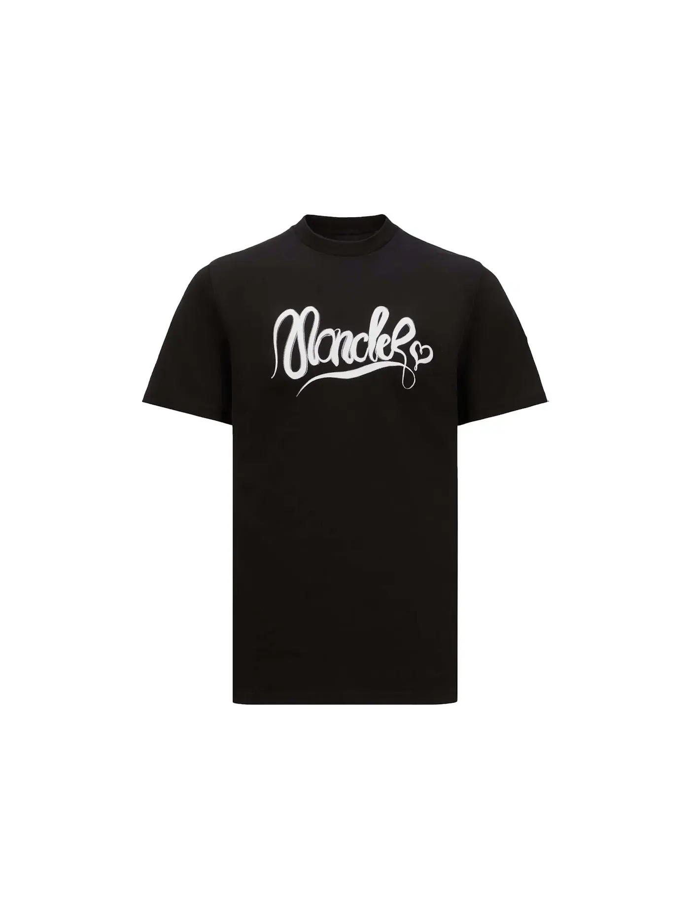 Мужская футболка с принтом Moncler T-shirt — изображение 1 из 1, черный