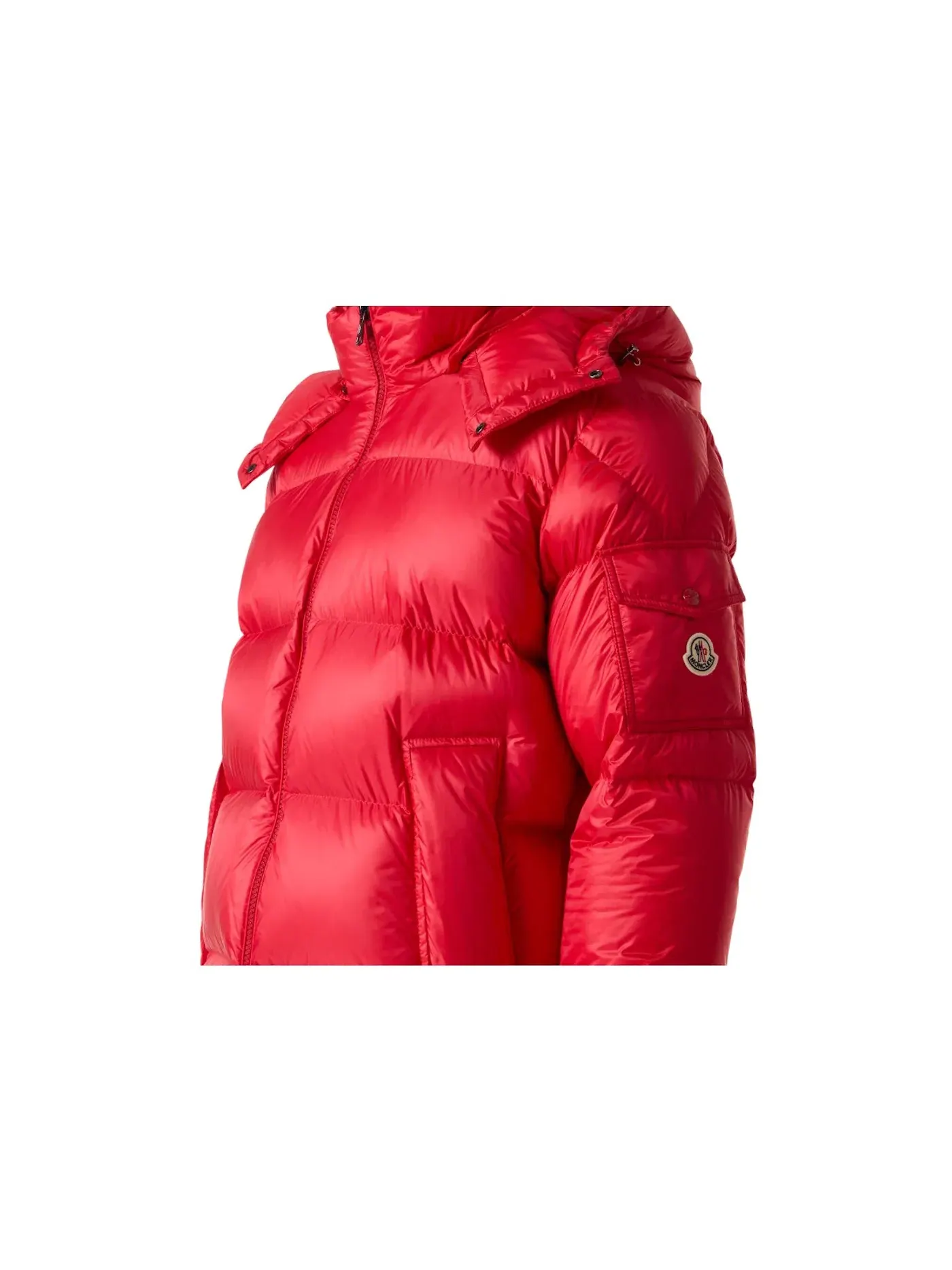 Мужская куртка пуховая с капюшоном Moncler — изображение 2 из 2, красный
