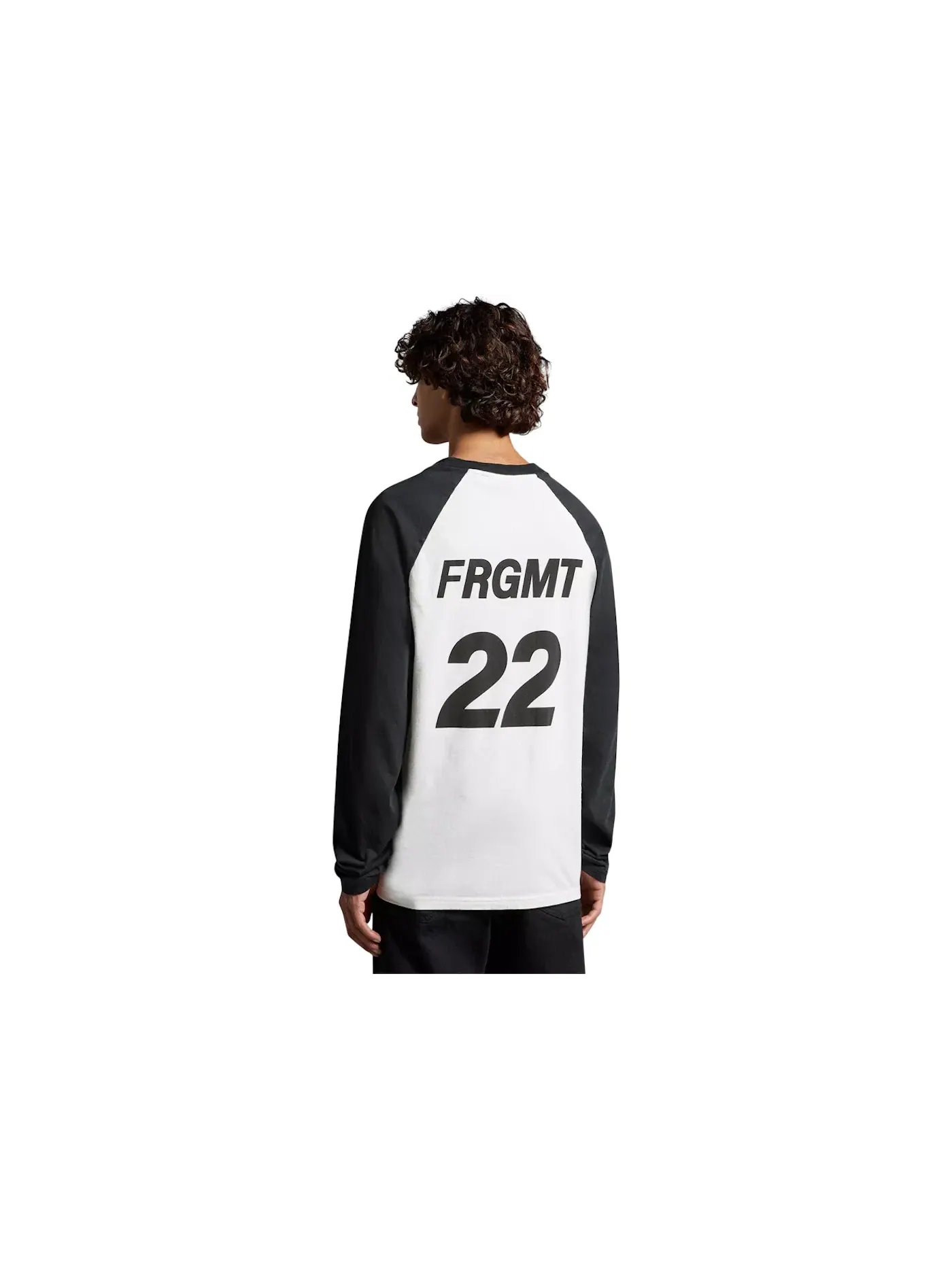 Мужская футболка с длинным рукавом с принтом Hiroshi Fujiwara x Fragment Logo Moncler — изображение 2 из 2, черный