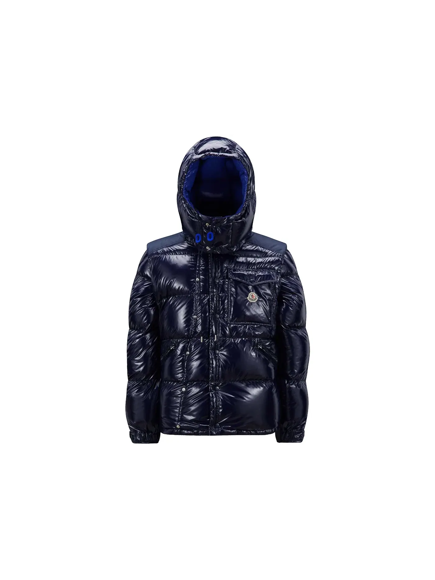 Мужская короткая пуховая куртка из рипстопа Karakorum Moncler — изображение 1 из 1, синий