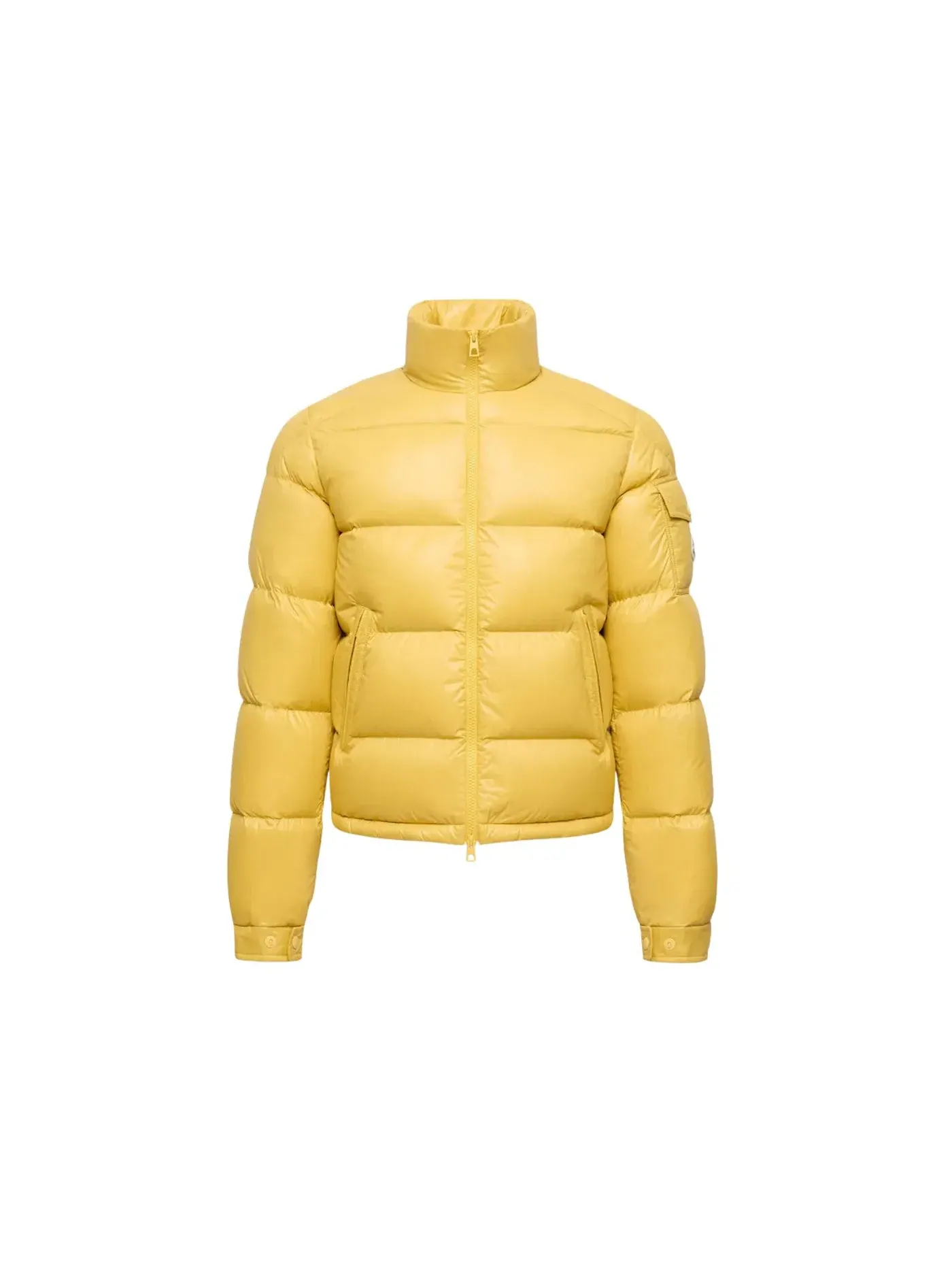 Мужская куртка короткая пуховая с капюшоном Moncler — изображение 1 из 1, желтый