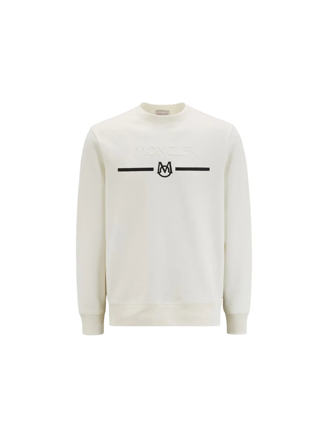 Мужской свитшот с логотипом Moncler Monogram Accents — изображение 1 из 1, белый