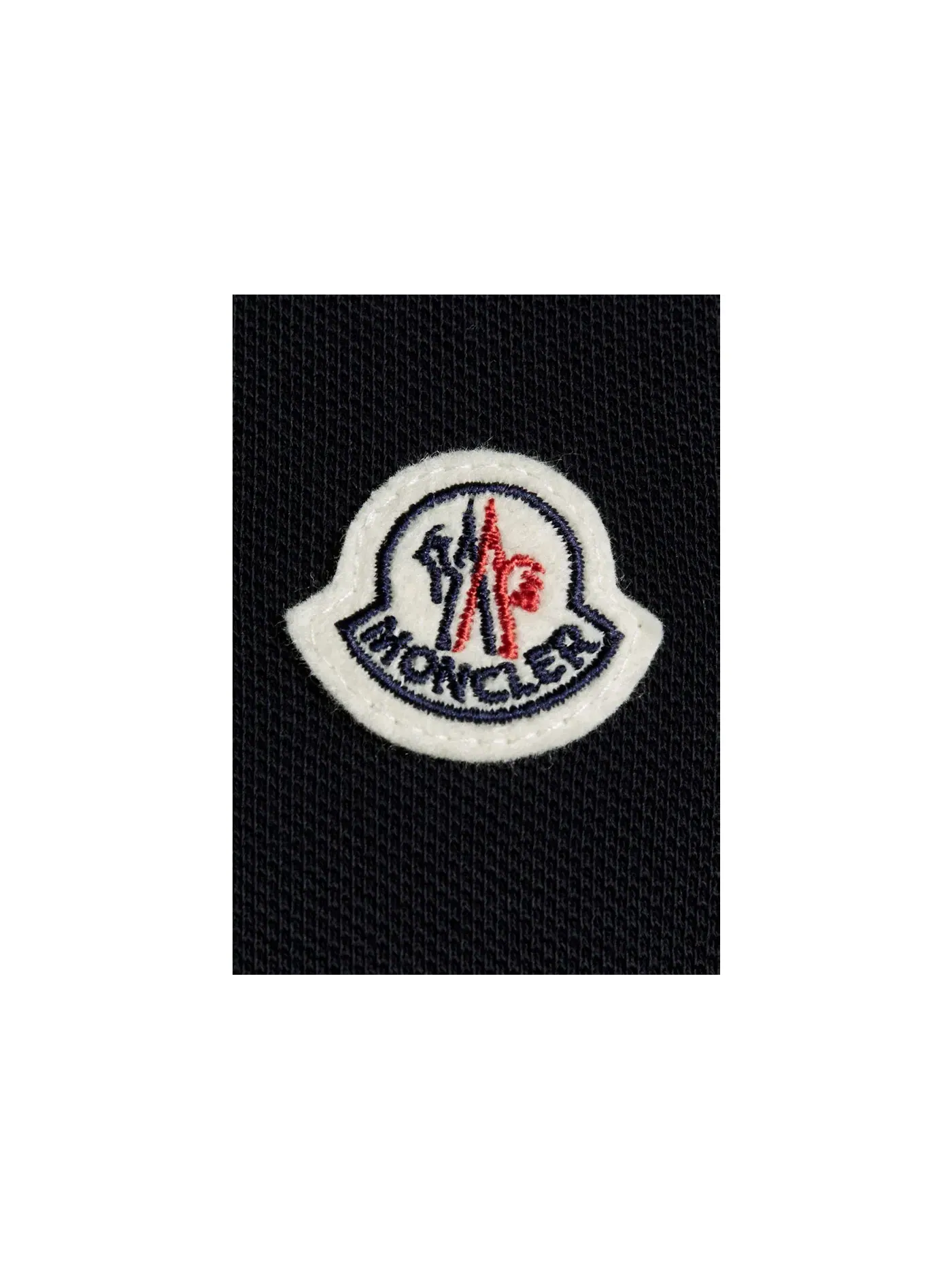 Мужское поло с коротким рукавом Moncler — изображение 2 из 2, черный/красный/белый