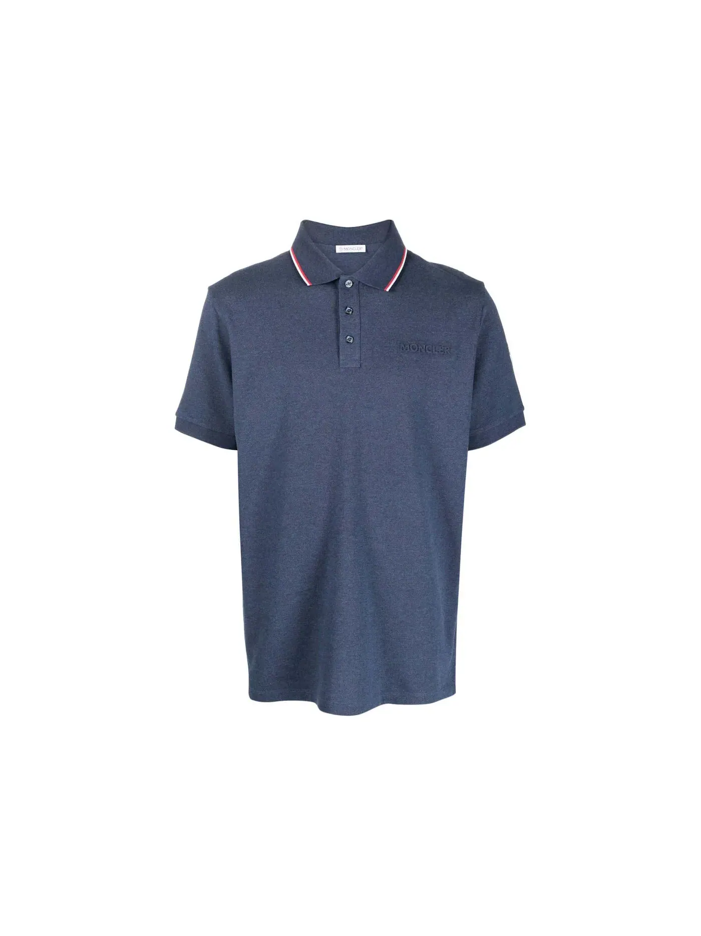Мужское поло Moncler Poloshirt — изображение 1 из 1, темно-синий