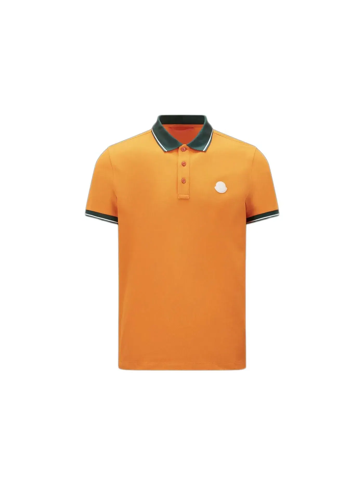 Мужское поло Moncler Poloshirt — изображение 1 из 1, оранжевый/зеленый