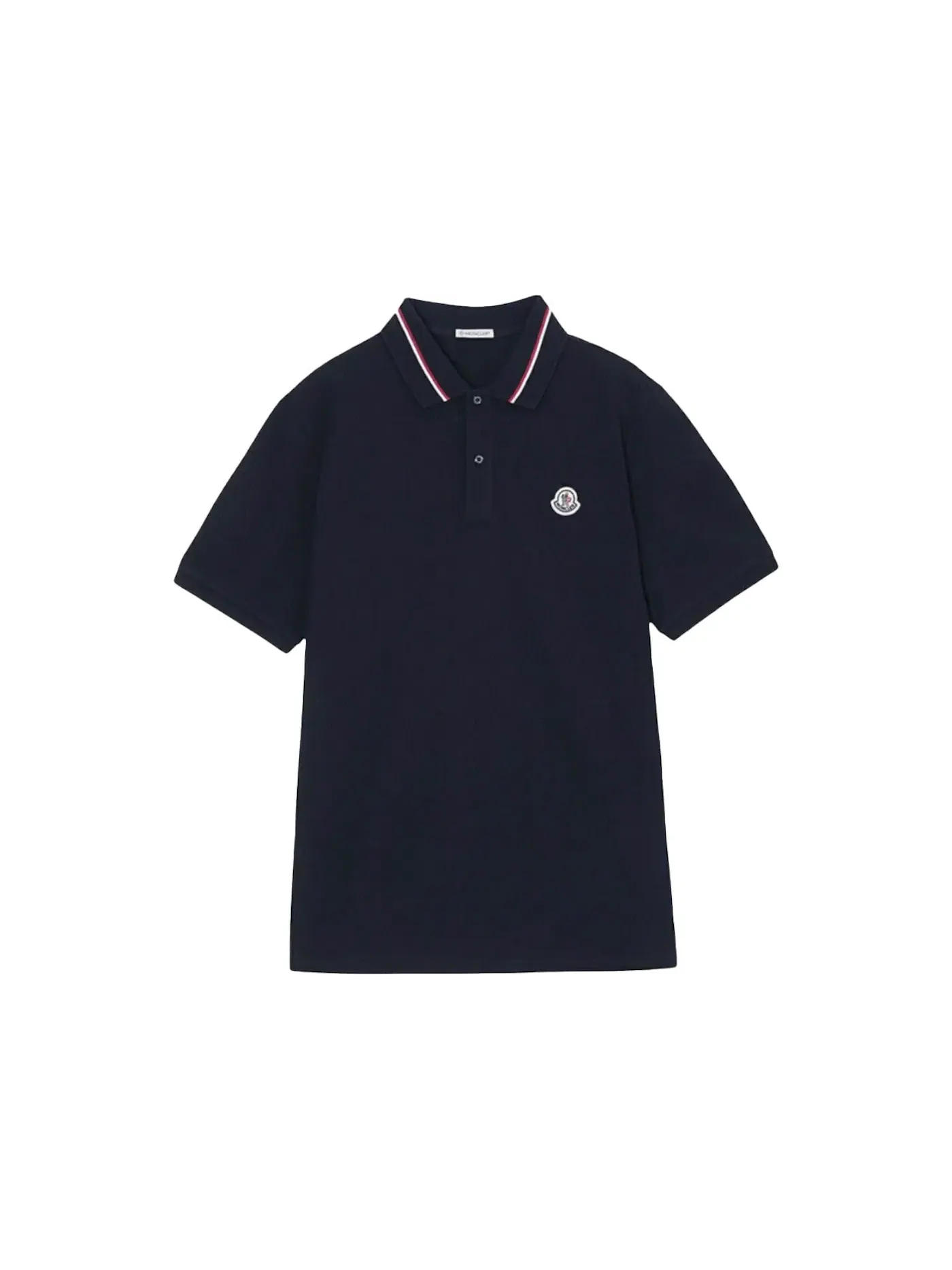 Мужское поло Moncler Polo — изображение 1 из 2, темный темно-синий
