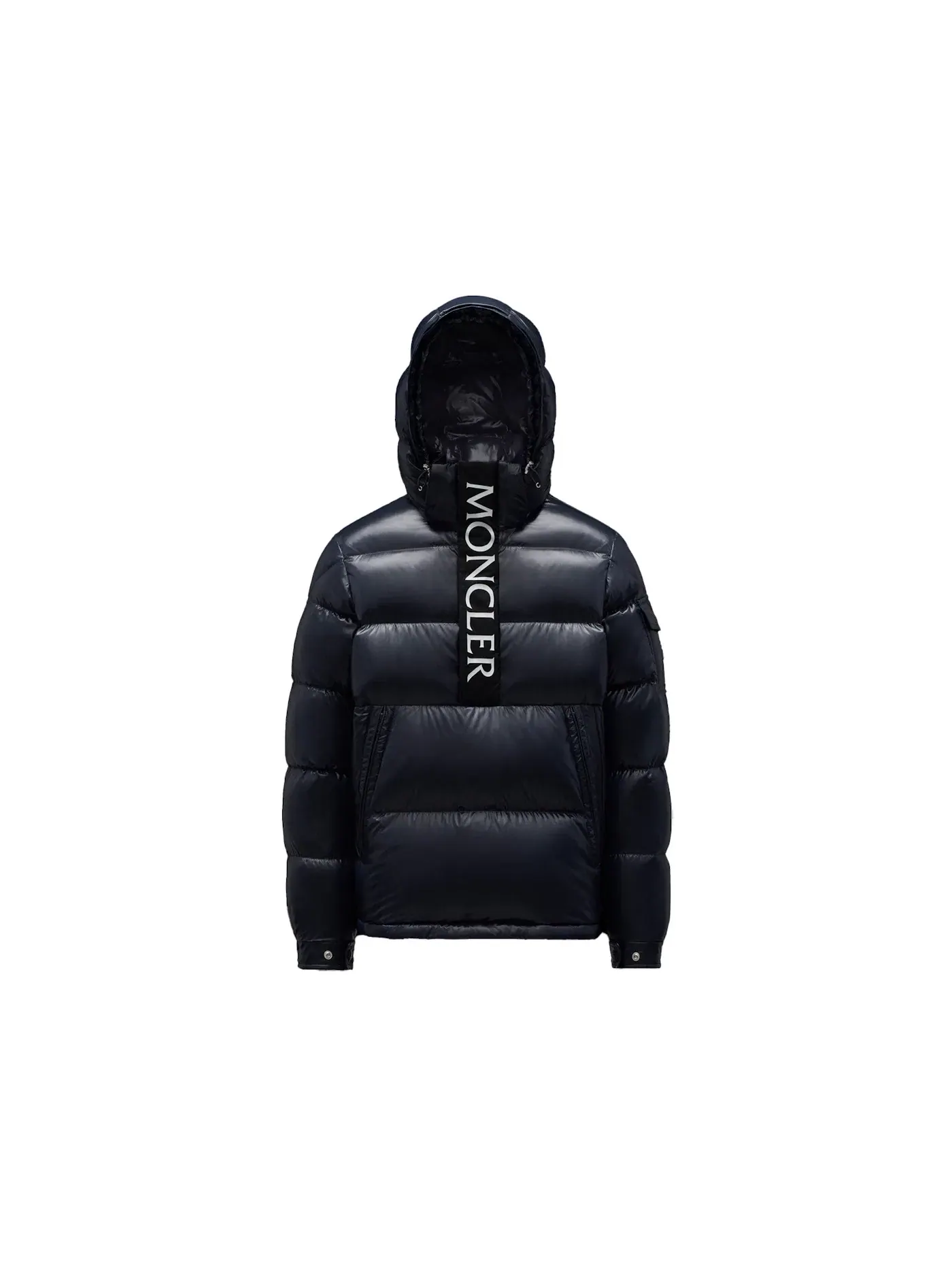 Мужская короткая куртка-пуховик с капюшоном Maury Moncler — изображение 1 из 4, синий