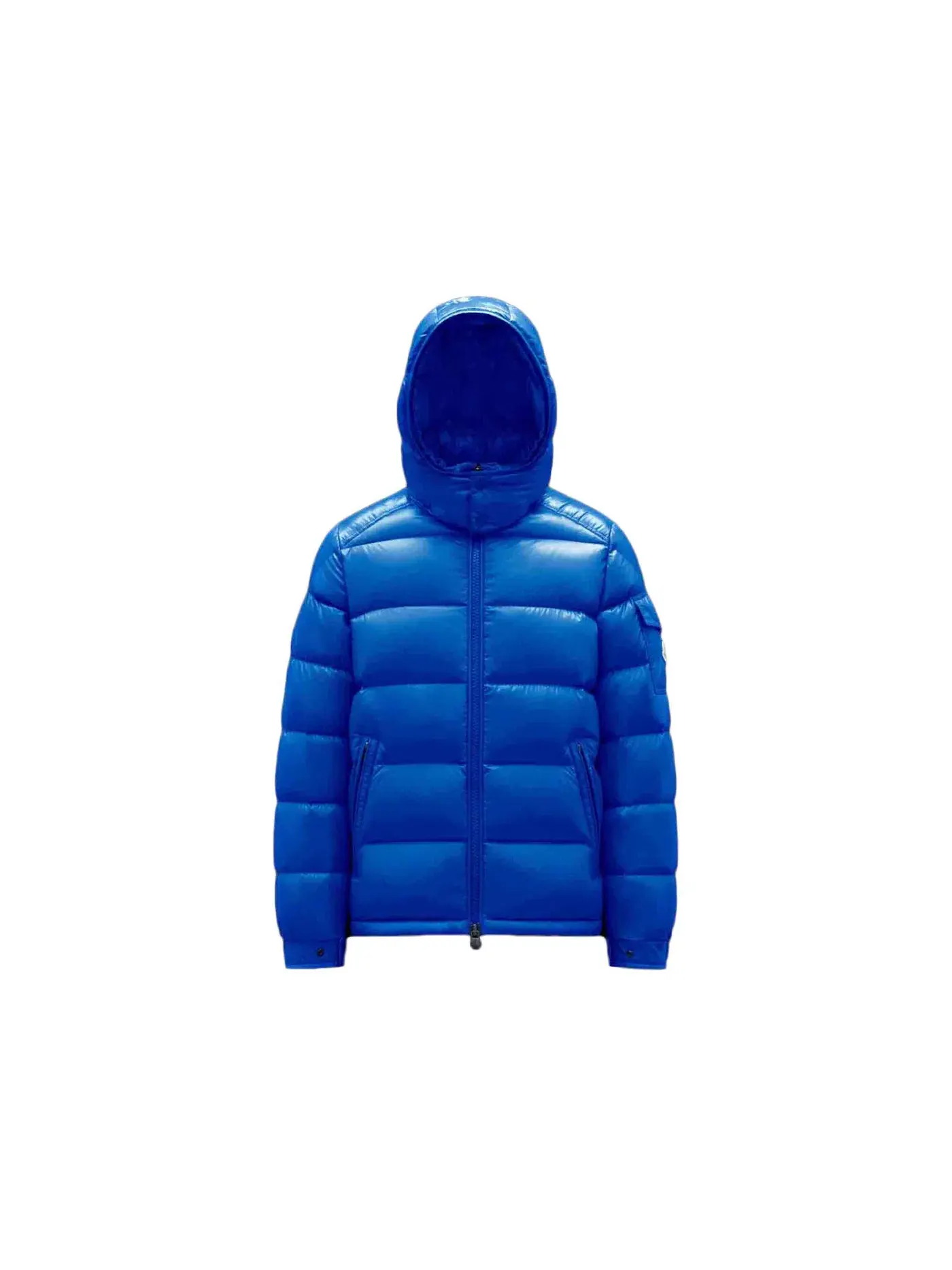 Мужская короткая пуховая куртка Moncler — изображение 1 из 3, синий