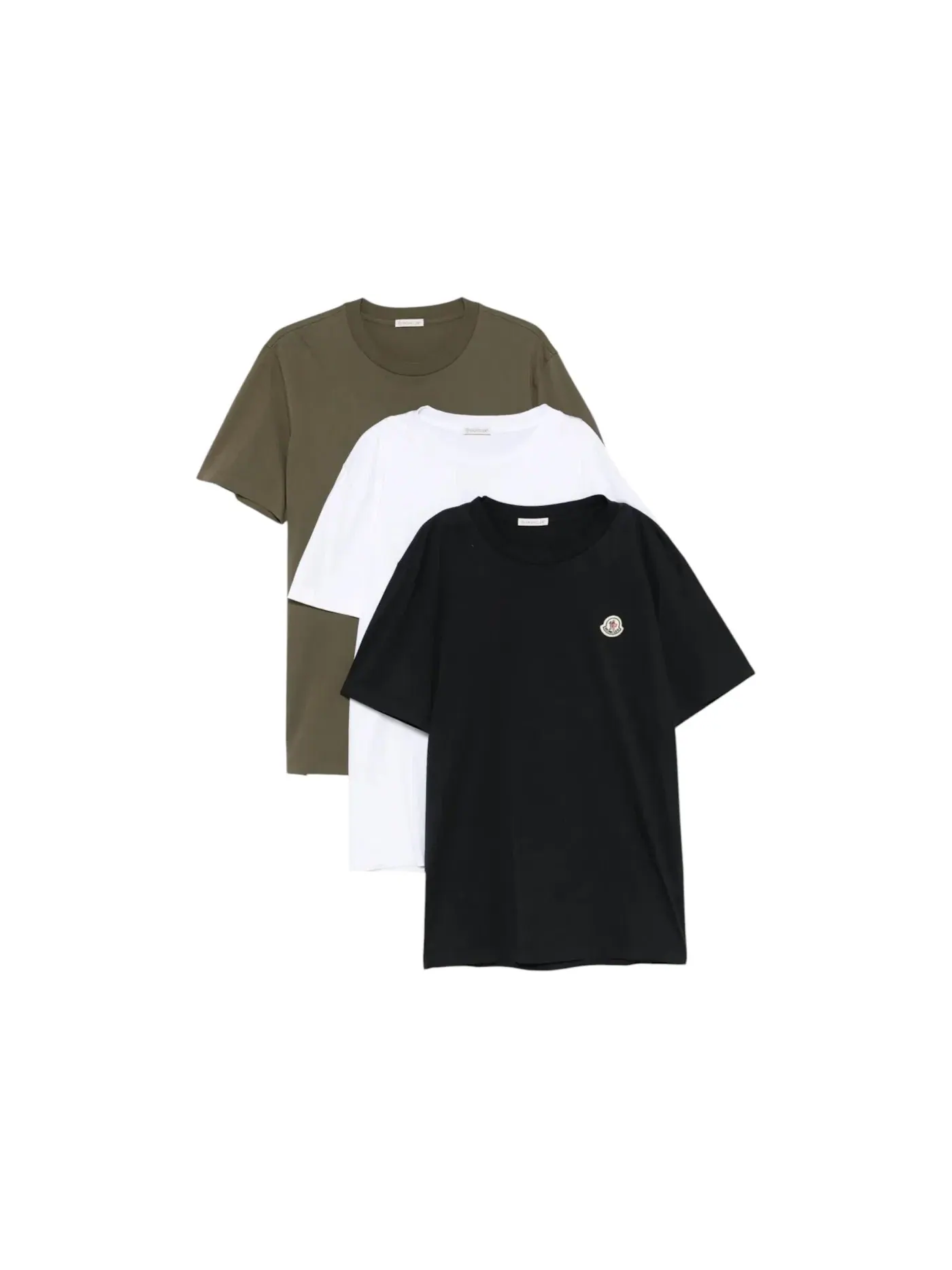 Мужской комплект футболок с принтом Moncler Tee (3 Pack), Blu/Militare/Bianco — изображение 1 из 1