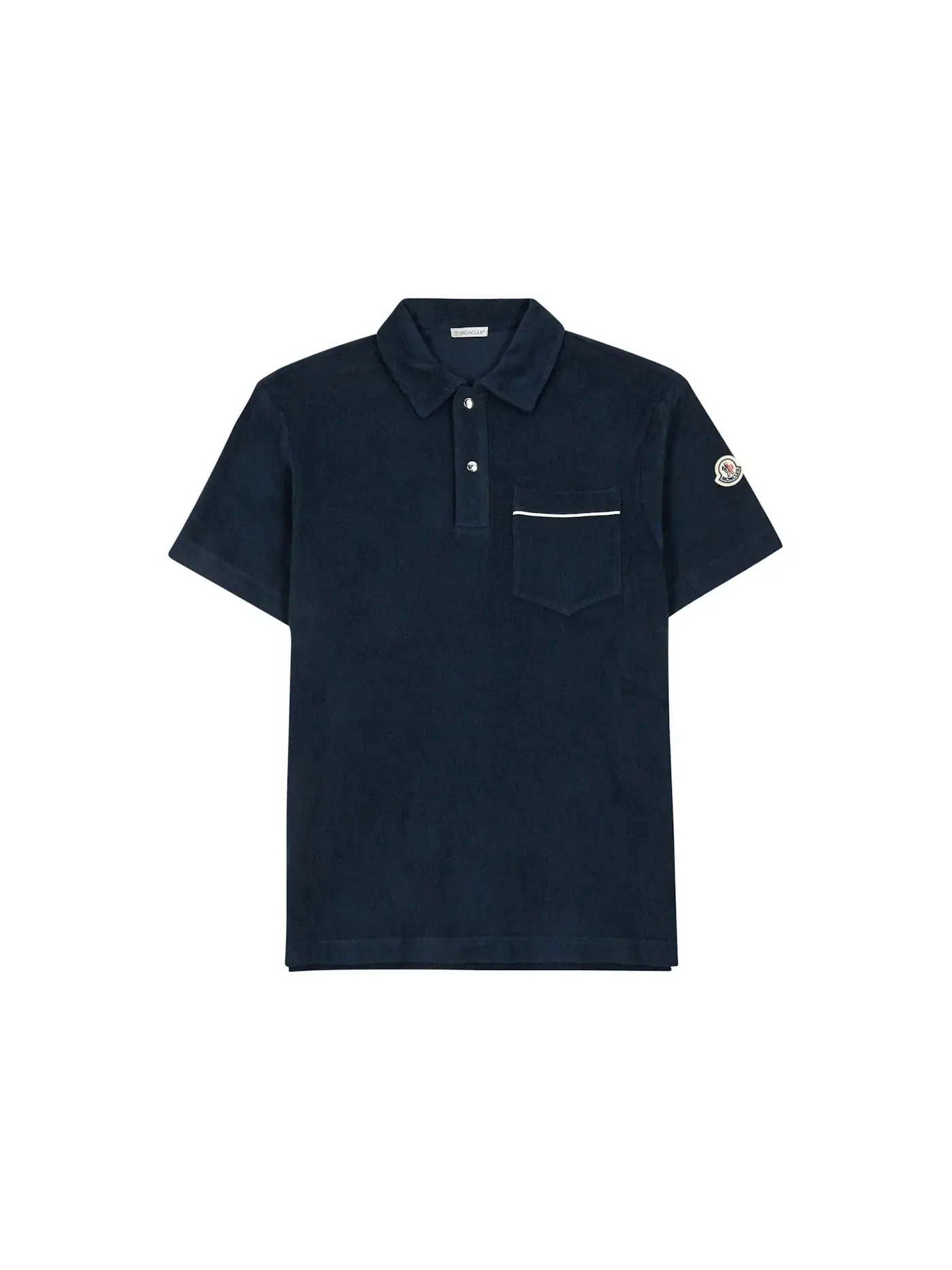 Мужская футболка-поло с коротким рукавом Polo Shirt Moncler — изображение 1 из 2, темно-синий