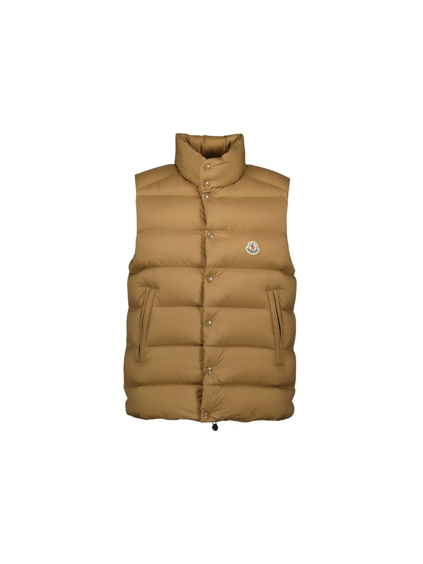 Мужской жилет утепленный на молнии Moncler Tibb — изображение 1 из 1, бежевый