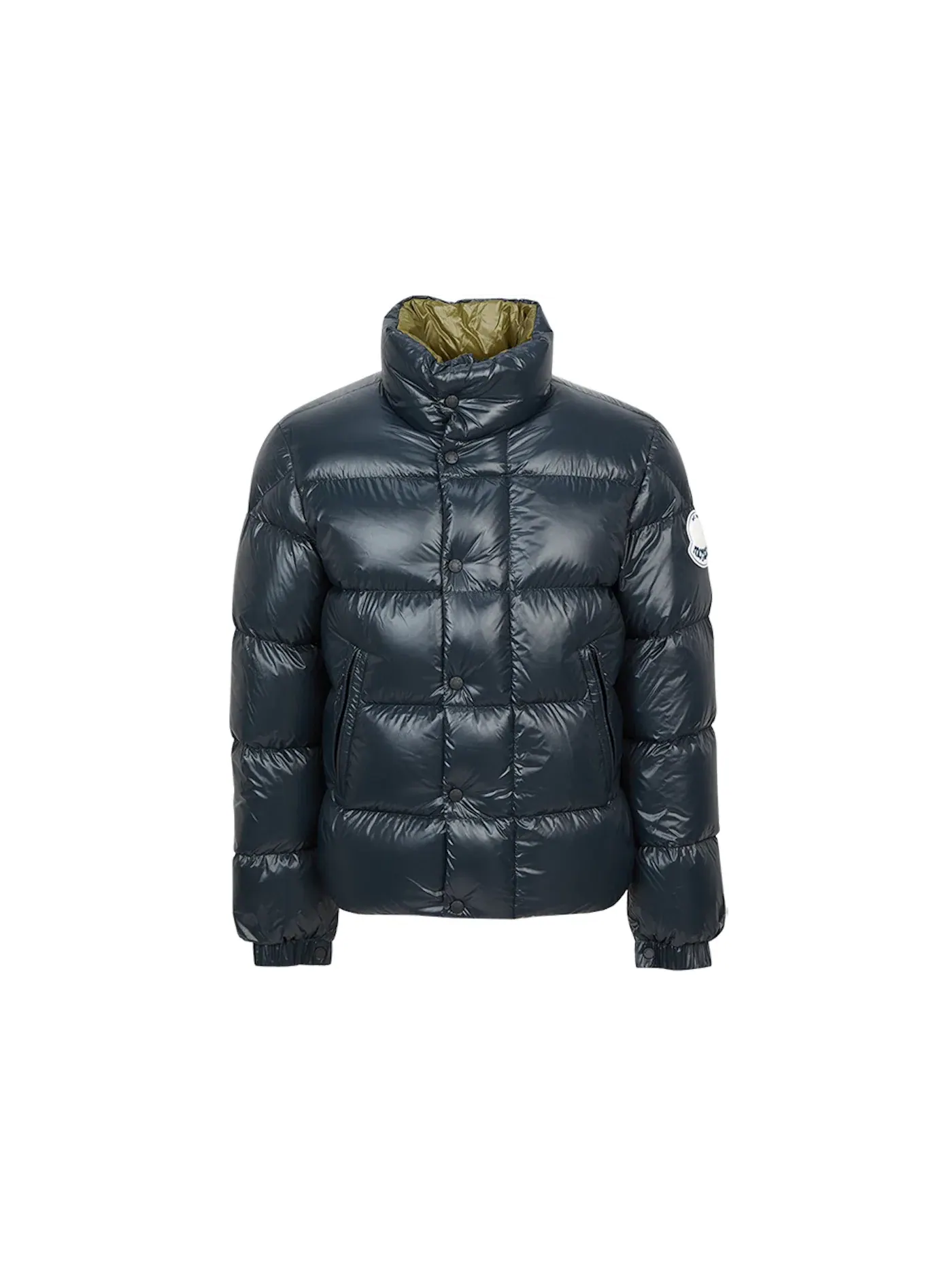 Мужской пуловер с воротником Moncler — изображение 1 из 1, темно-синий