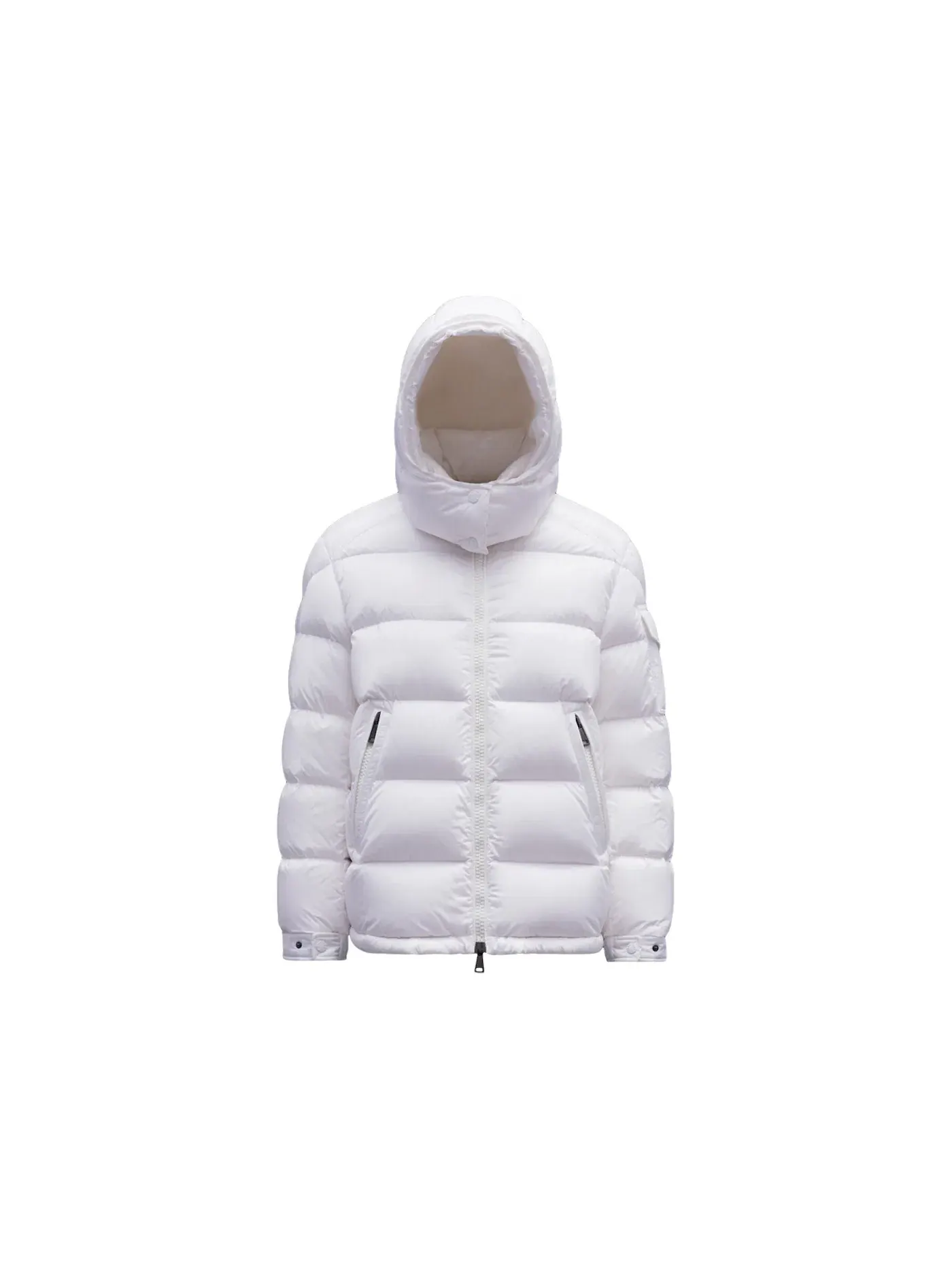 Женская короткая пуховая куртка с блестящей отделкой Maire Moncler — изображение 1 из 2, белый