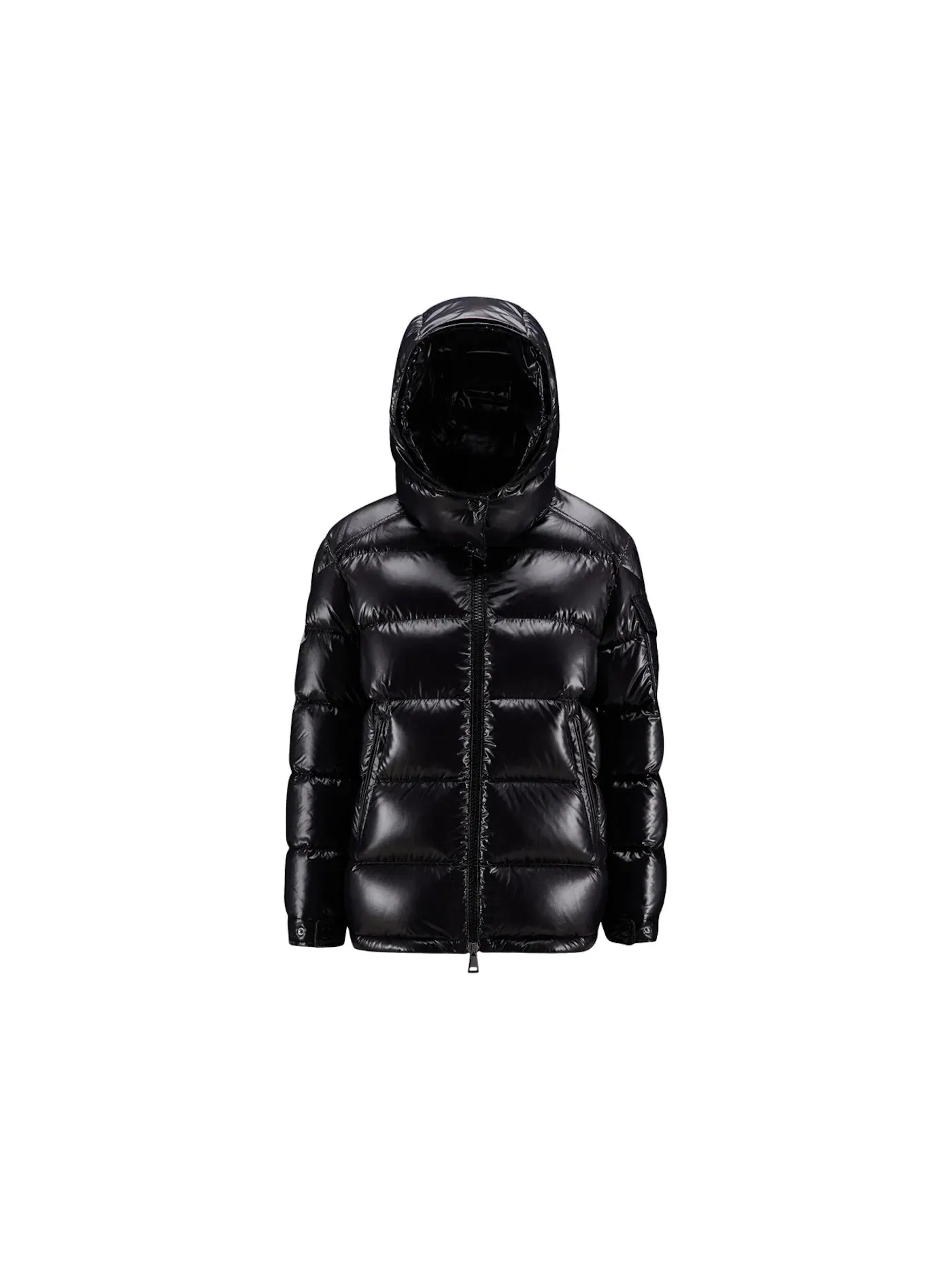 Женская короткая пуховая куртка Moncler — изображение 1 из 2, черный