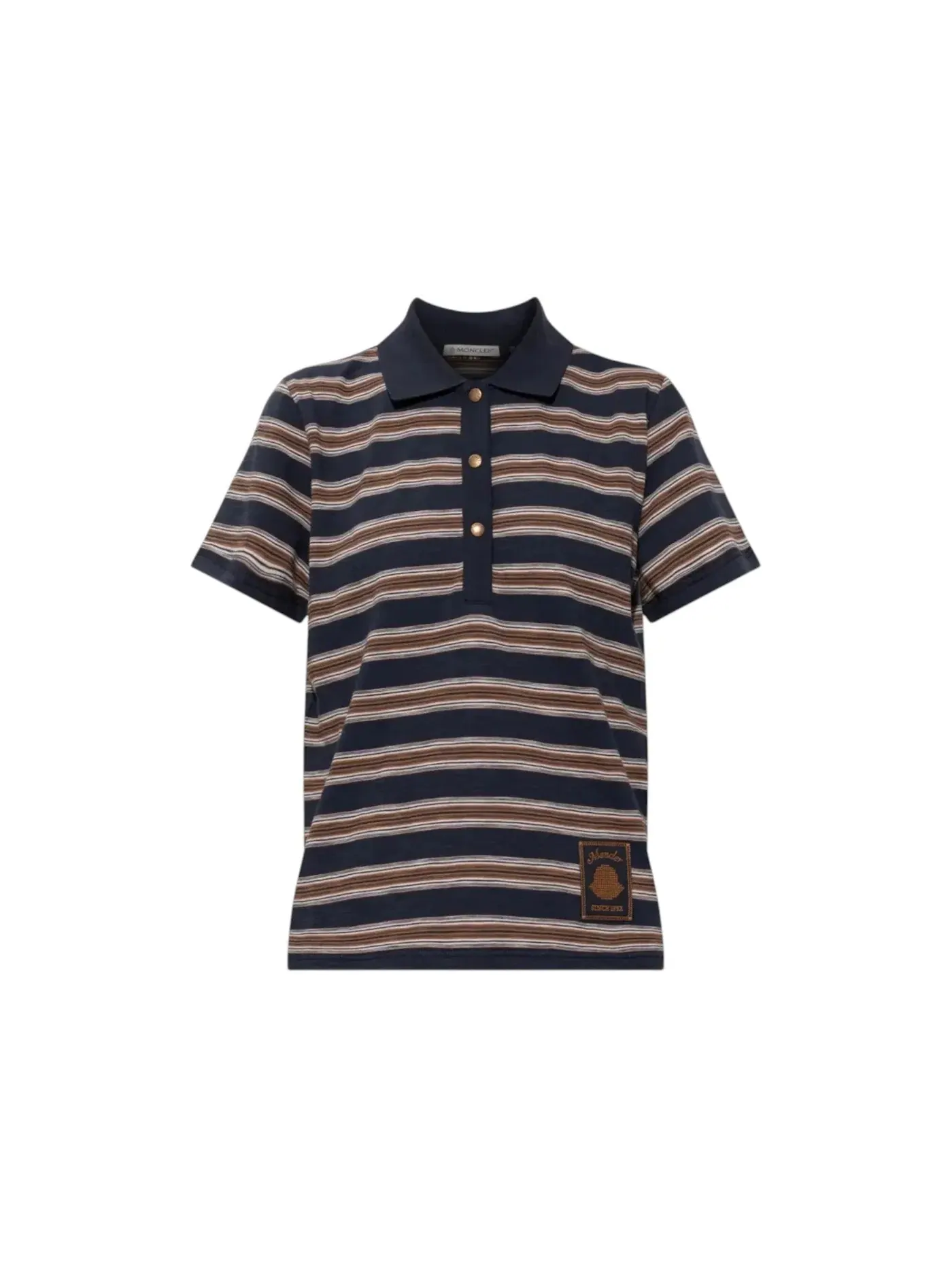 Женская футболка-поло с коротким рукавом Polo Moncler — изображение 1 из 1, синий