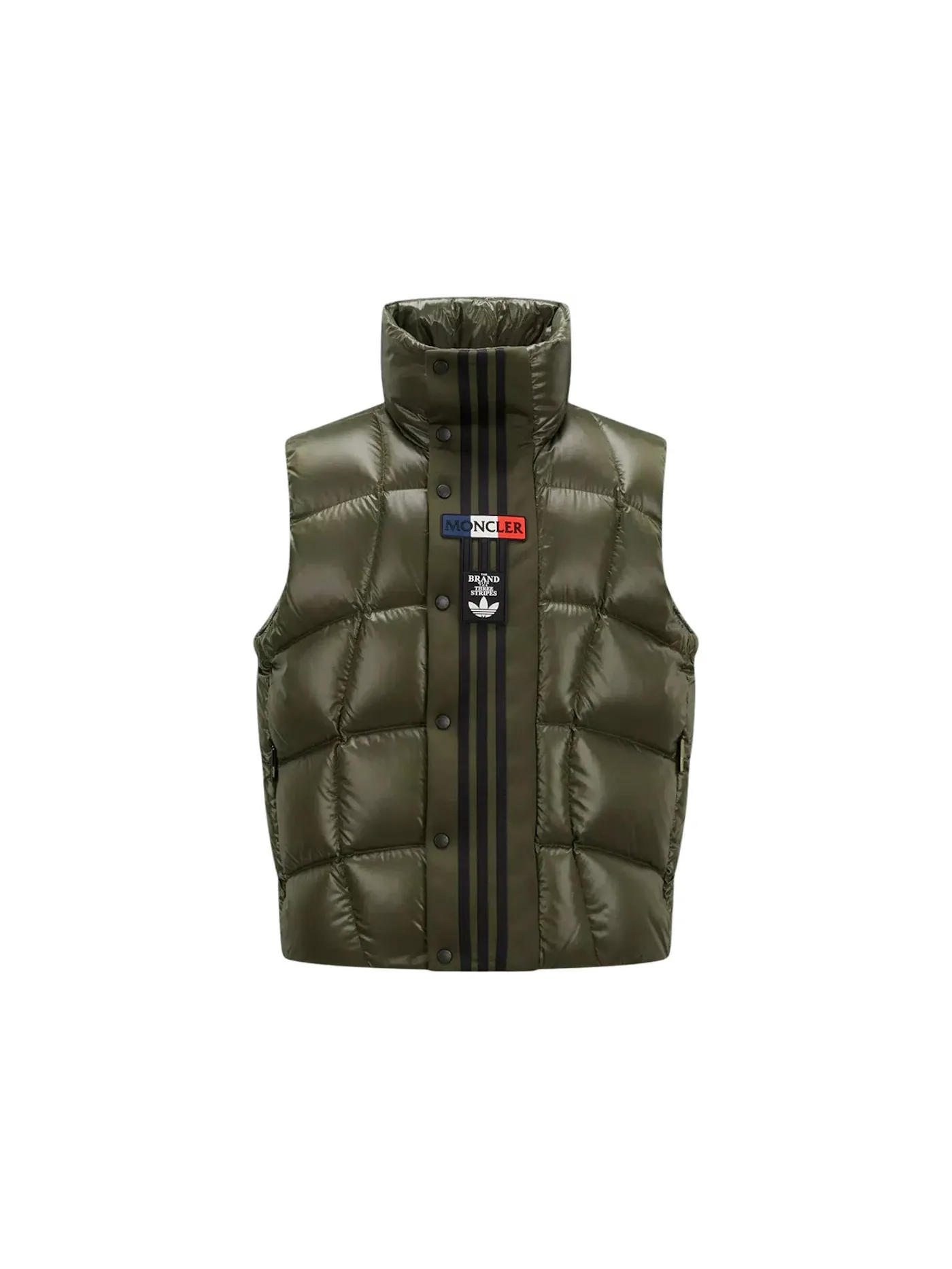 Мужской жилет Moncler x Adidas Originals Bozon Down Vest — изображение 1 из 1, темный зеленый