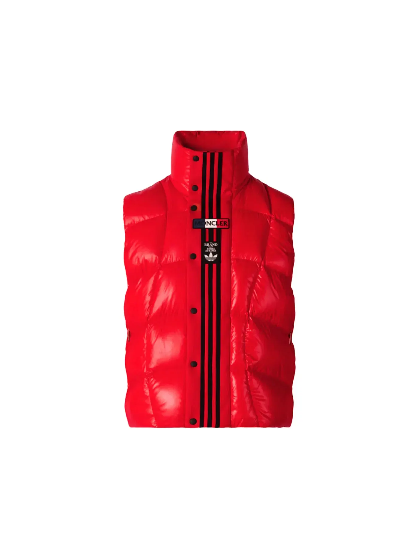 Мужской жилет без рукавов Moncler x Adidas Originals Bozon Down Vest — изображение 1 из 1, красный