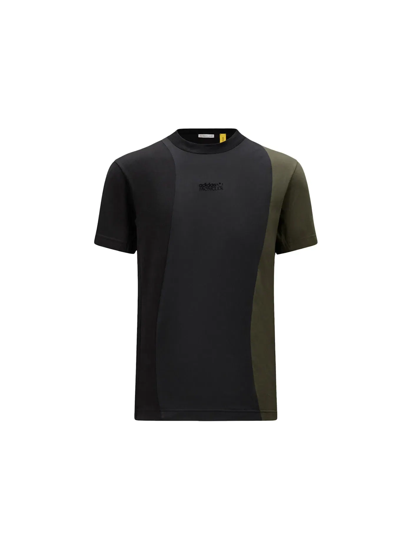 Мужская футболка с принтом Moncler x Adidas Originals Jersey T-shirt Moncler — изображение 1 из 1, черный зеленый