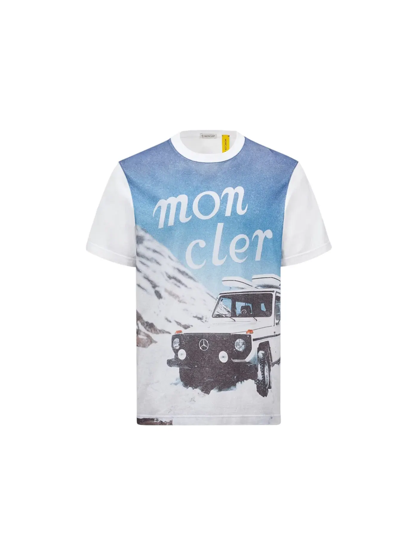Мужская футболка с принтом Moncler x Mercedes-Benz NIGO Printed Cotton T-Shirt Moncler — изображение 1 из 1, белый