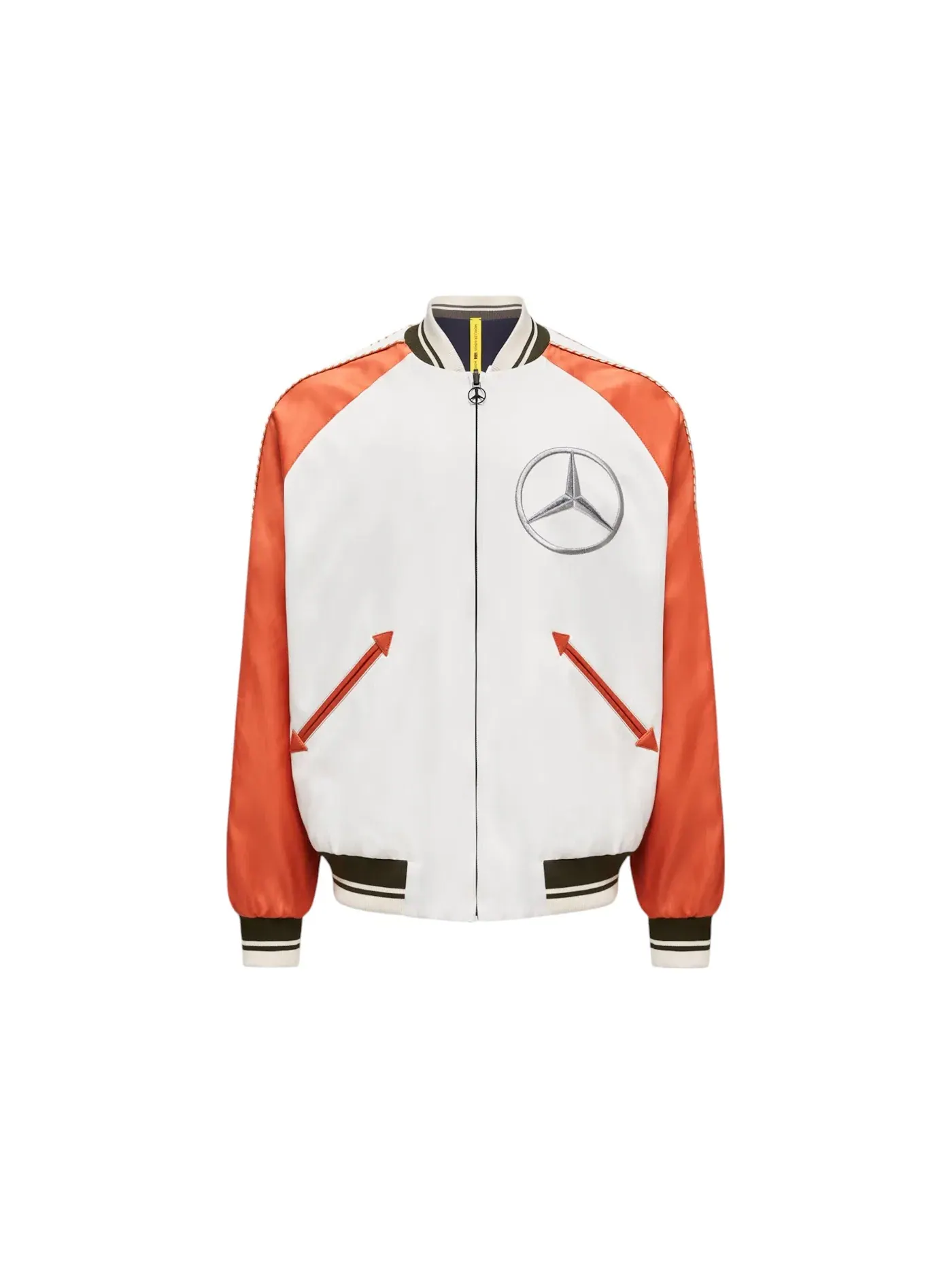 Мужская куртка-бомбер двусторонняя сатиновая Moncler x Mercedes-Benz NIGO Satet Reversible Satin Bomber — изображение 1 из 1