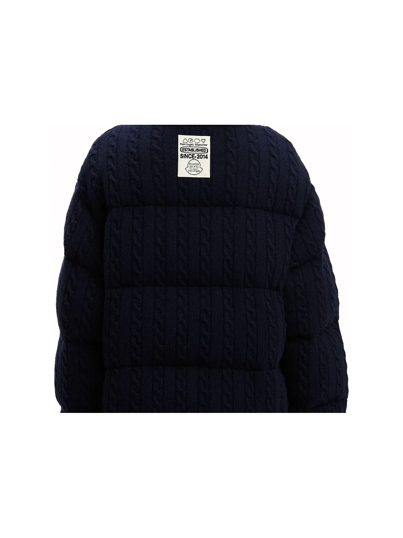 Унисекс пуховик с наполнителем из пуха Moncler x Palm Angels Austru Down Jacket — изображение 2 из 2, темно-синий