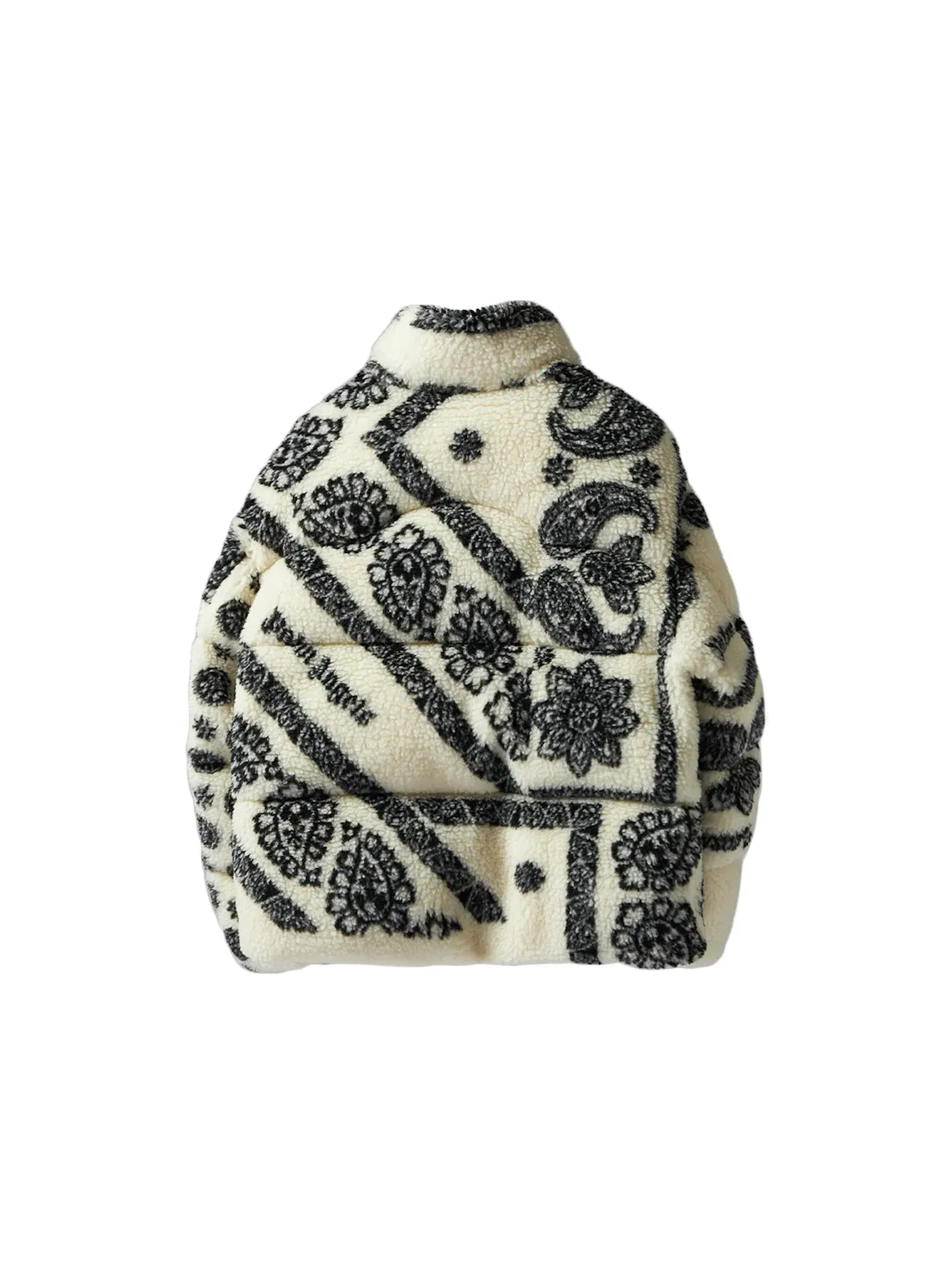 Мужская куртка-флис с принтом Baden Paisley Moncler — изображение 2 из 5, белый черный