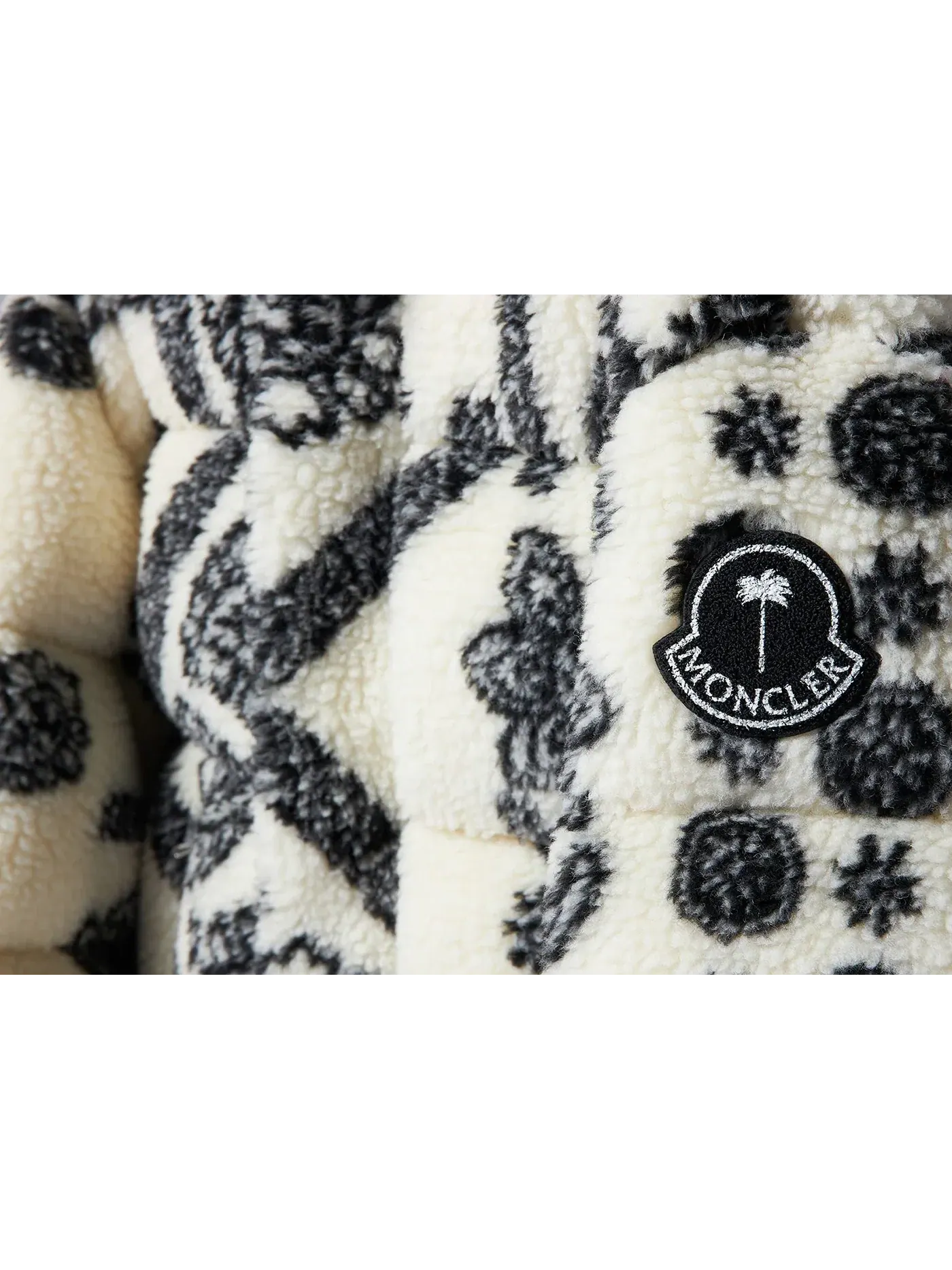 Мужская куртка-флис с принтом Baden Paisley Moncler — изображение 3 из 5, белый черный