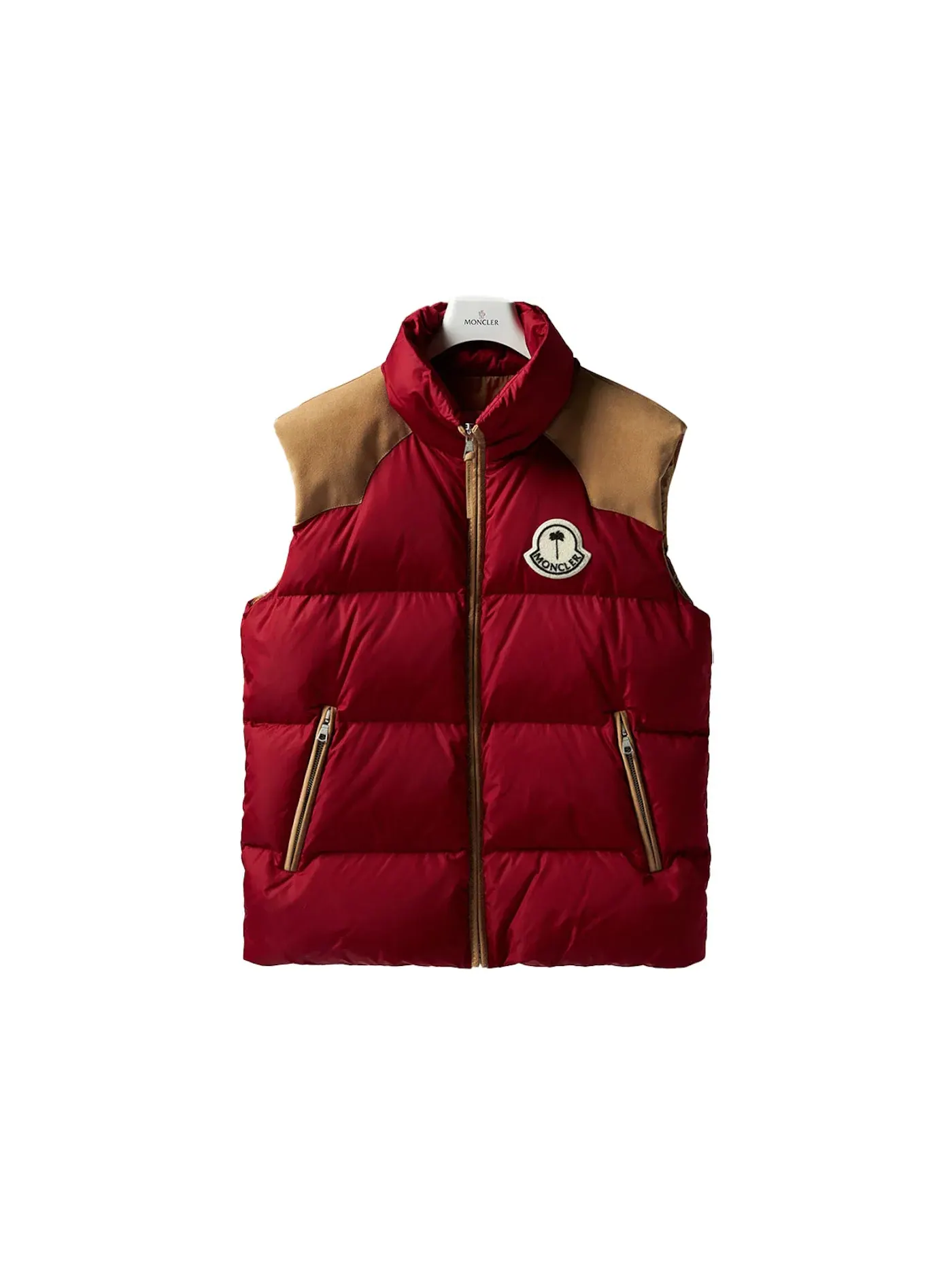 Мужской жилет с принтом Moncler x Palm Angels Kamakou Vest Moncler — изображение 1 из 5, красный