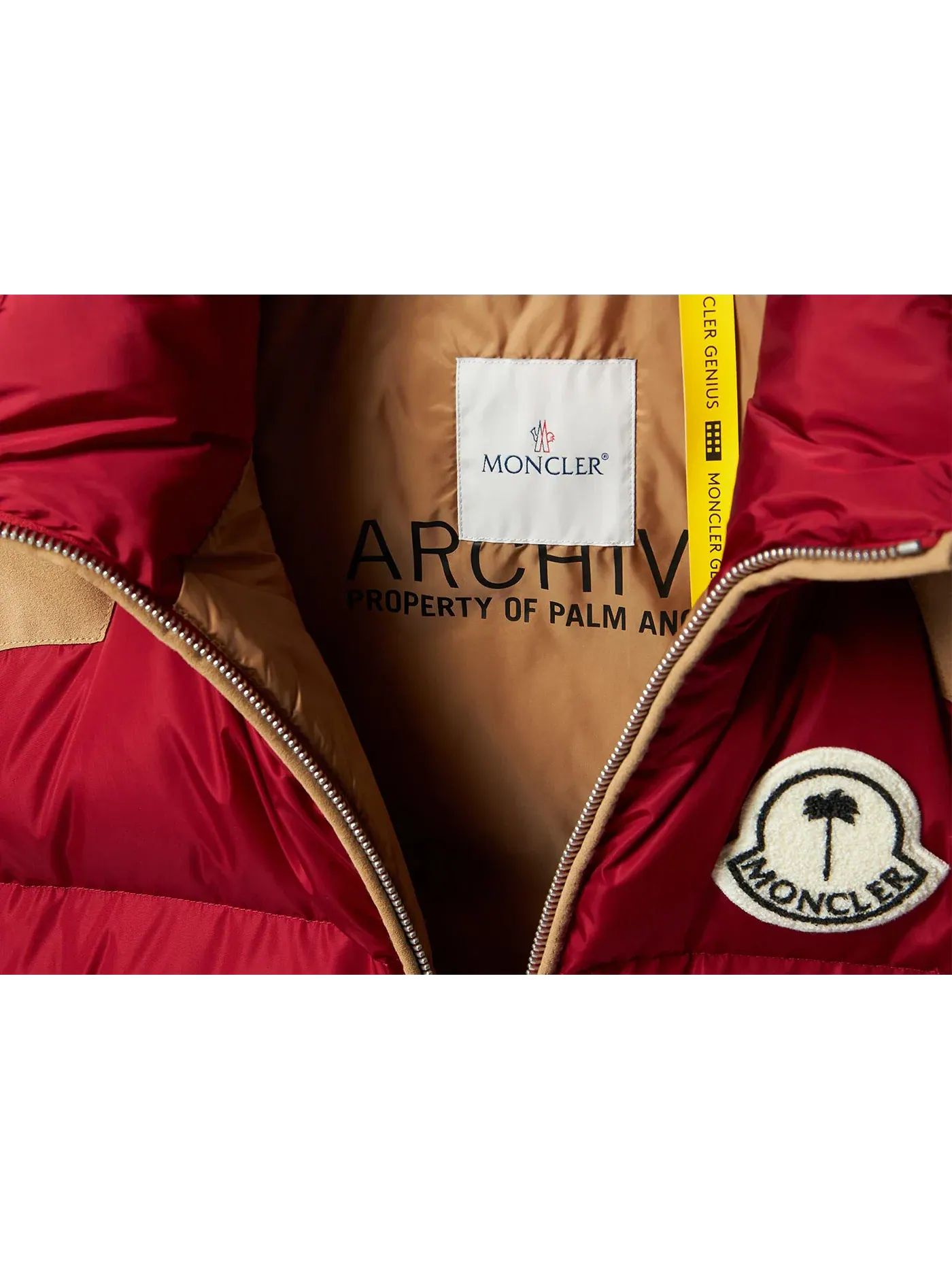 Мужской жилет с принтом Moncler x Palm Angels Kamakou Vest Moncler — изображение 3 из 5, красный