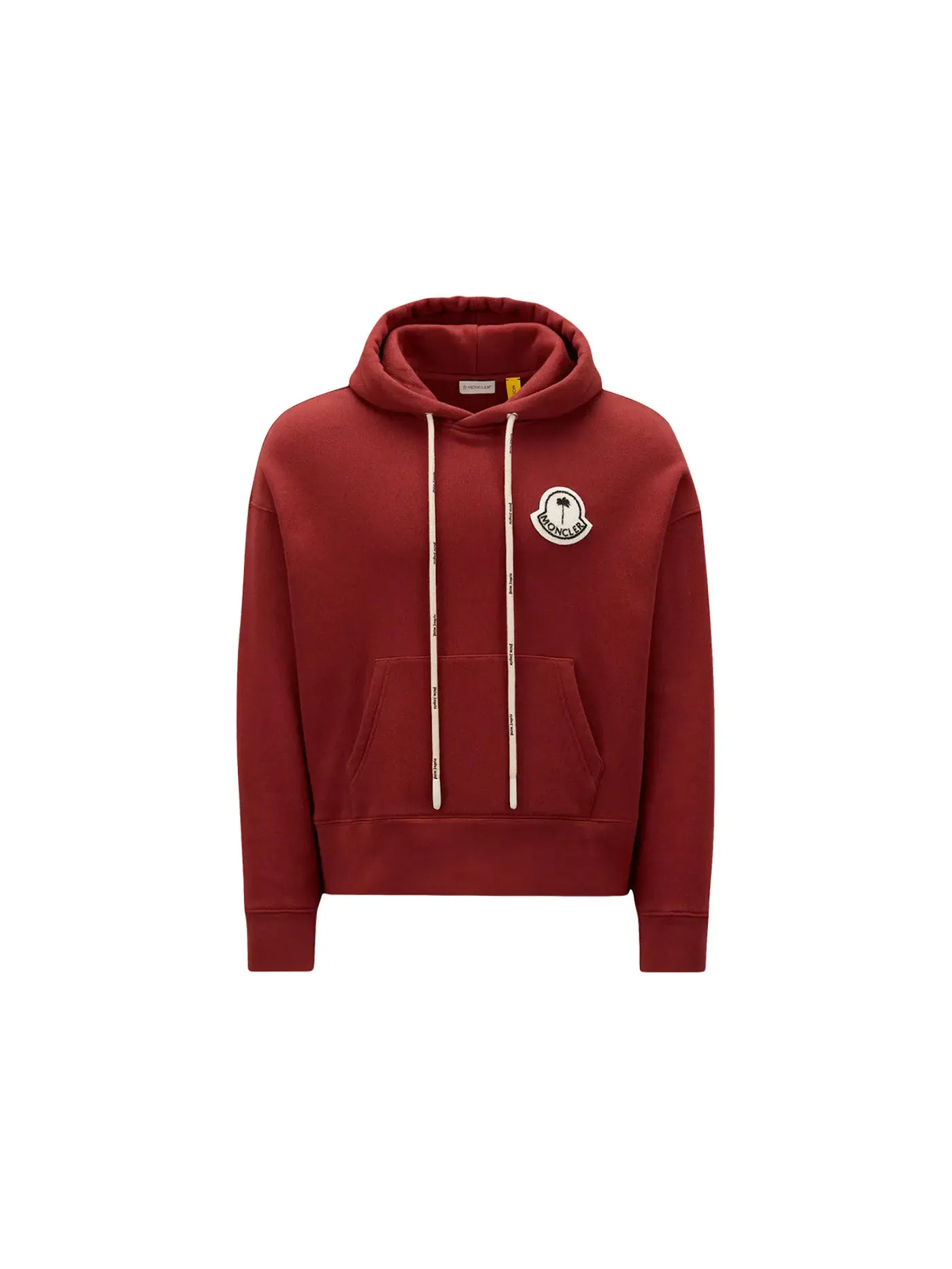 Мужская худи Moncler x Palm Angels Logo Hoodie — изображение 1 из 2, бордовый