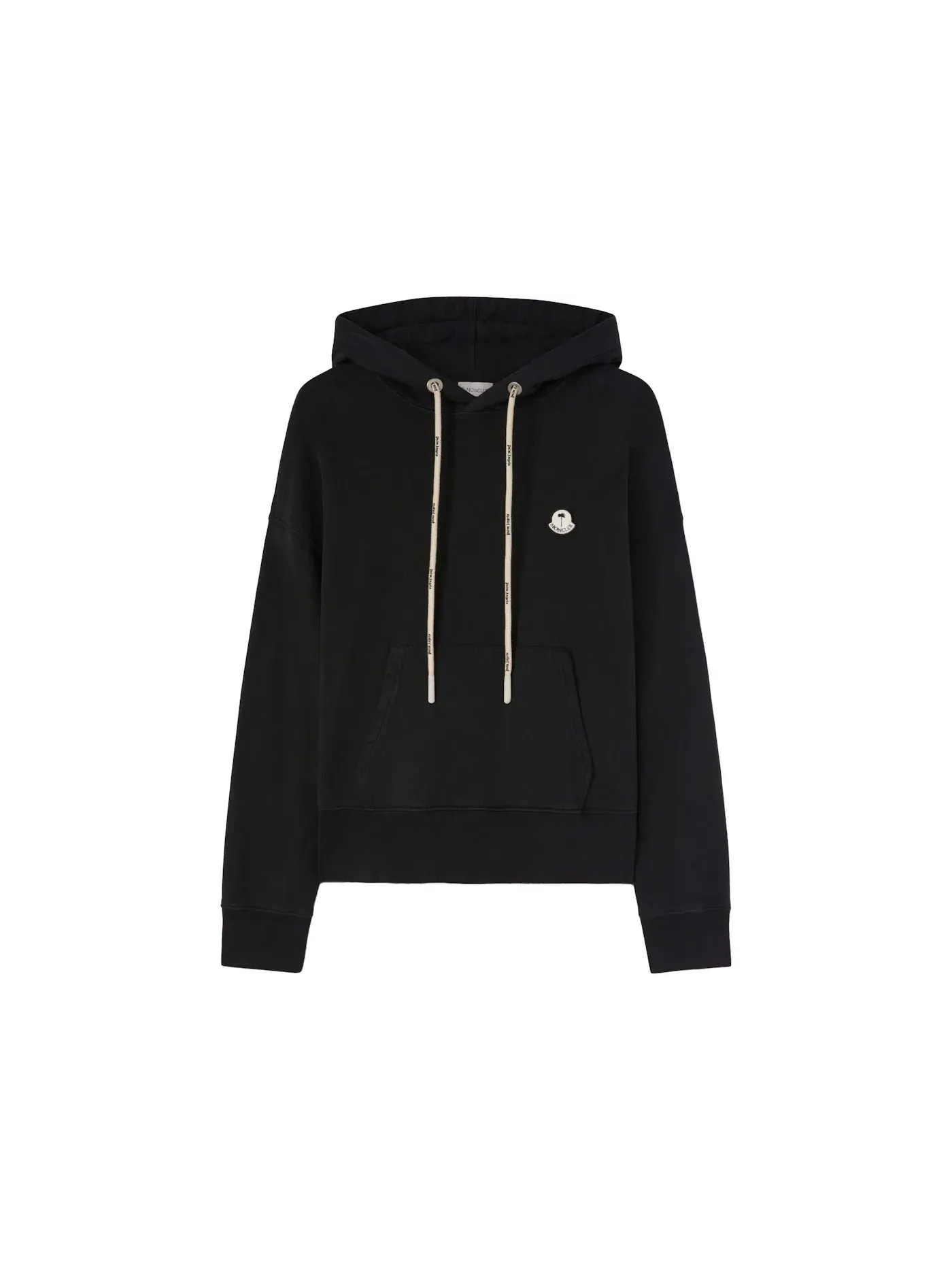 Мужское худи с принтом Moncler x Palm Angels Hoodie — изображение 1 из 1, черный
