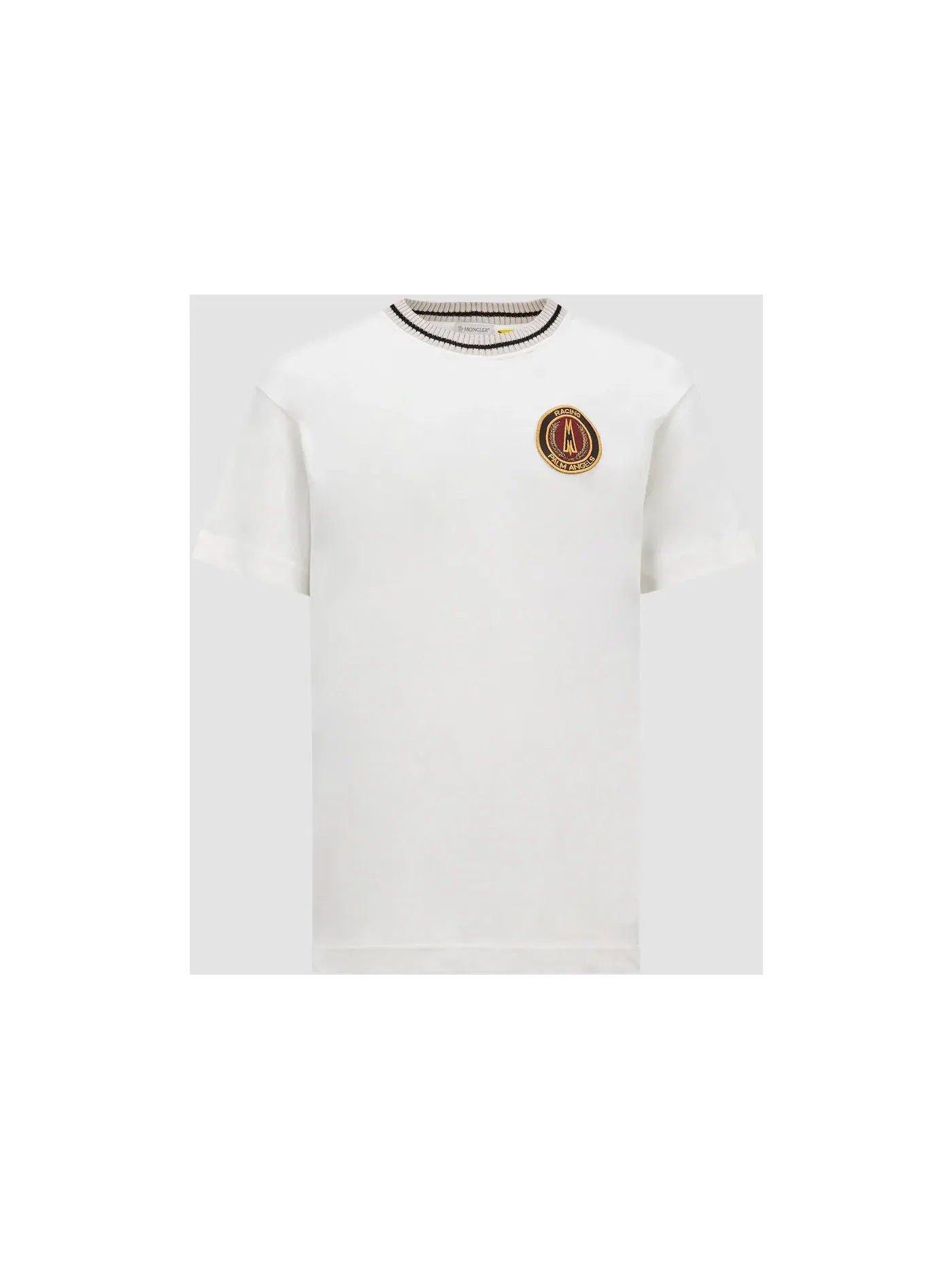 Мужская футболка с принтом Logo Patch Moncler — изображение 1 из 1, белый