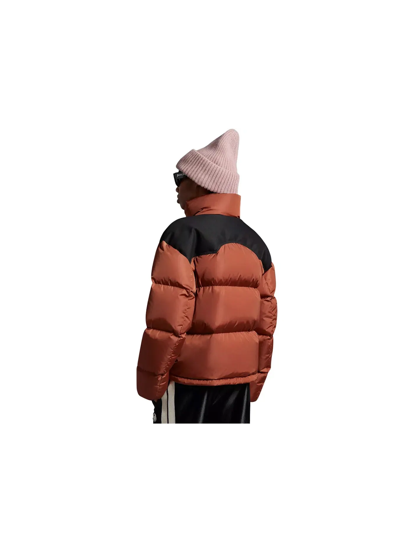 Мужская короткая пуховая куртка с принтом Moncler x Palm Angels Nevin Short Down Jacket — изображение 2 из 2, коричневый
