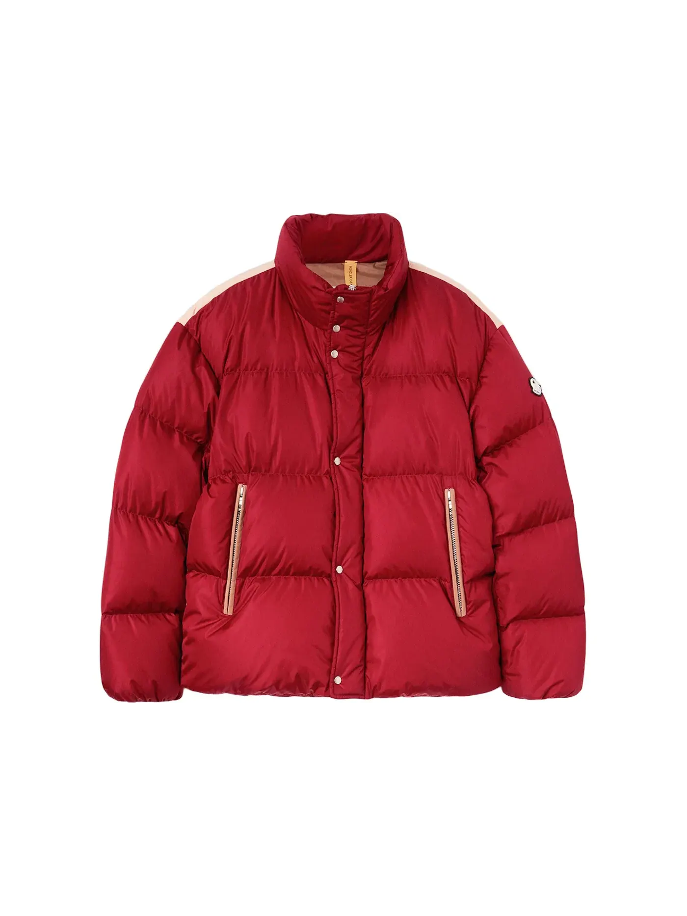 Мужская короткая пуховая куртка Moncler x Palm Angels Panamint — изображение 1 из 4, бордовый