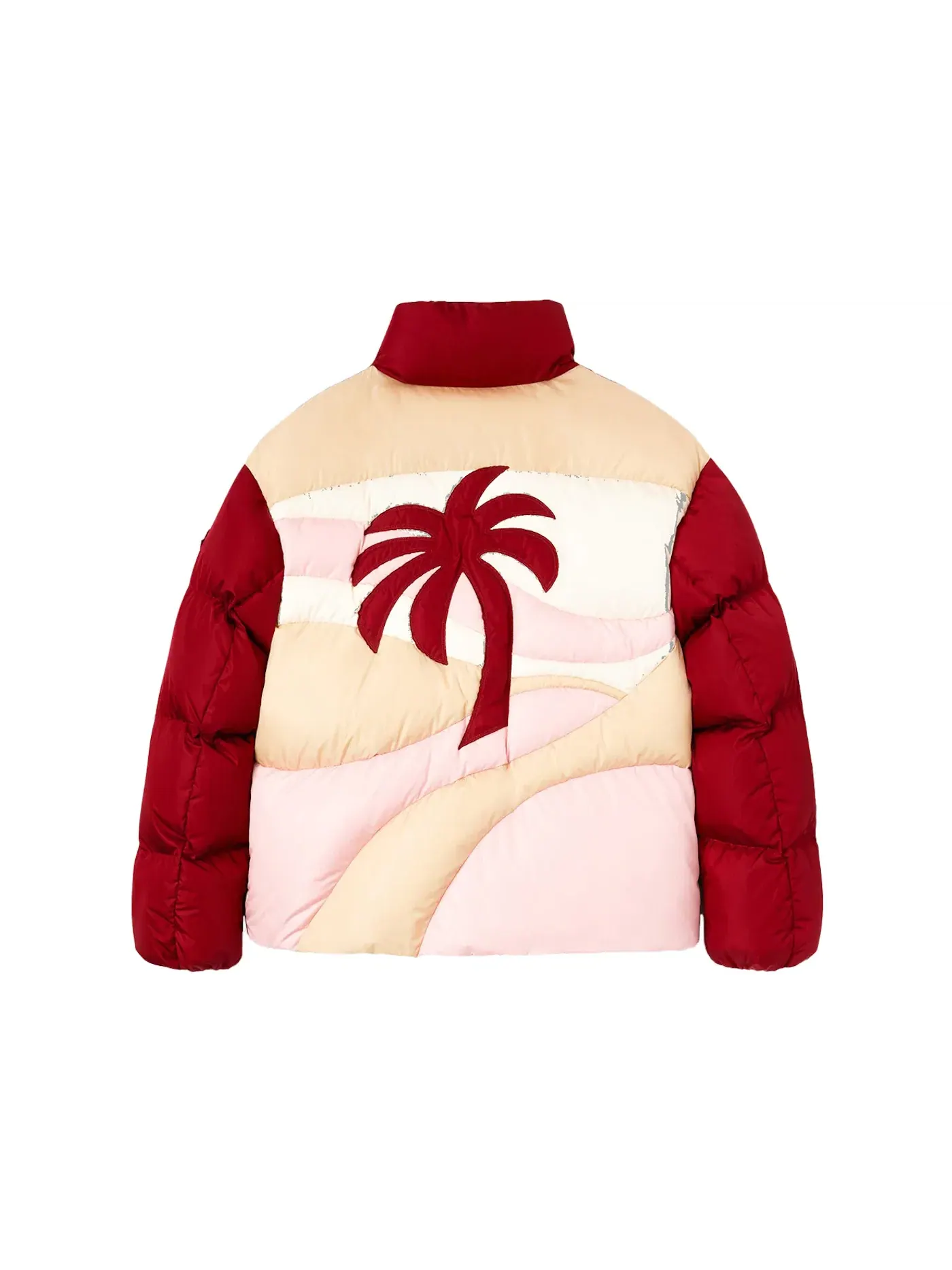 Мужская короткая пуховая куртка Moncler x Palm Angels Panamint — изображение 2 из 4, бордовый