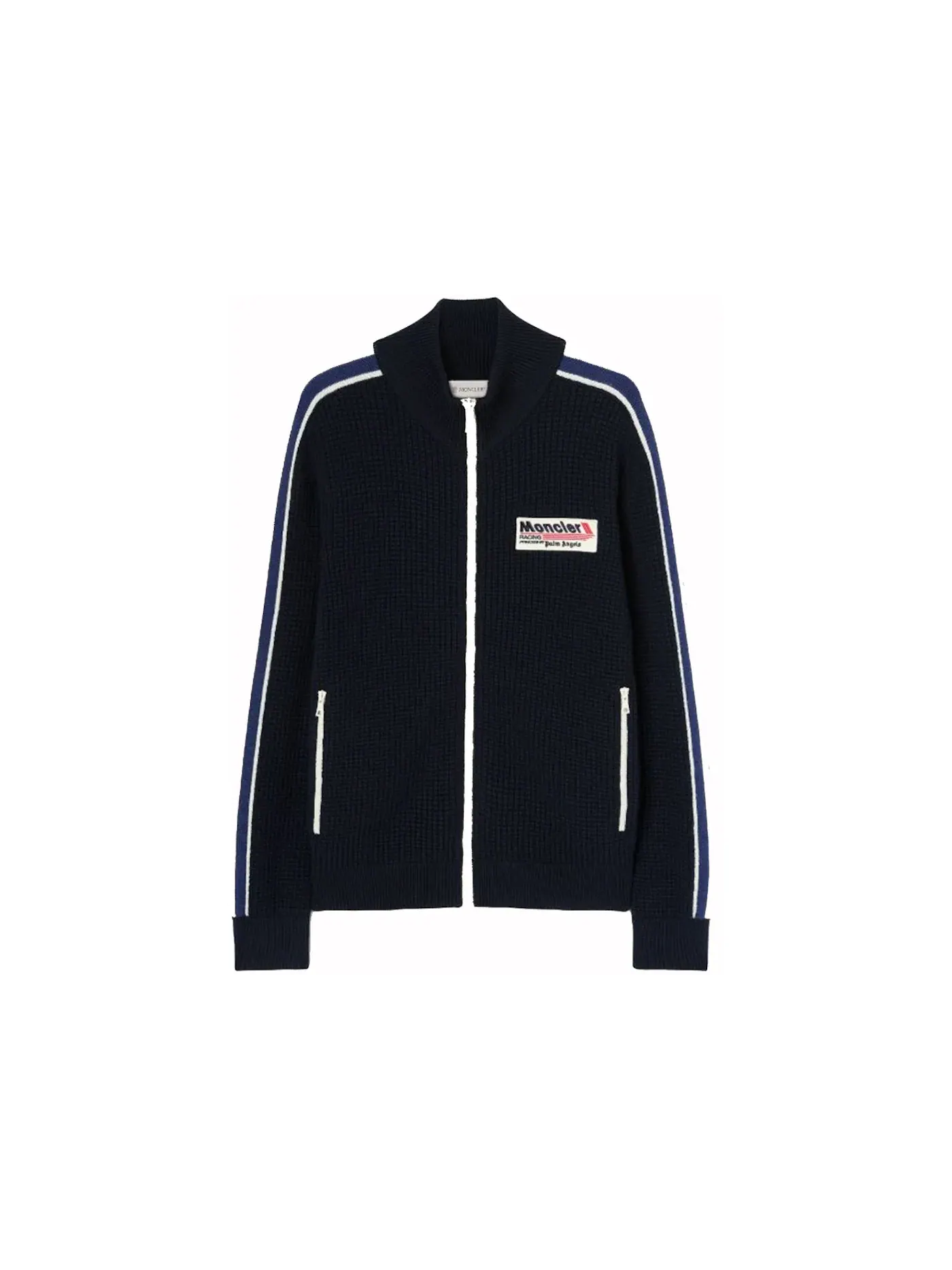 Детский кардиган с принтом Racing Cardigan Moncler — изображение 1 из 1, темно-синий синий/белый