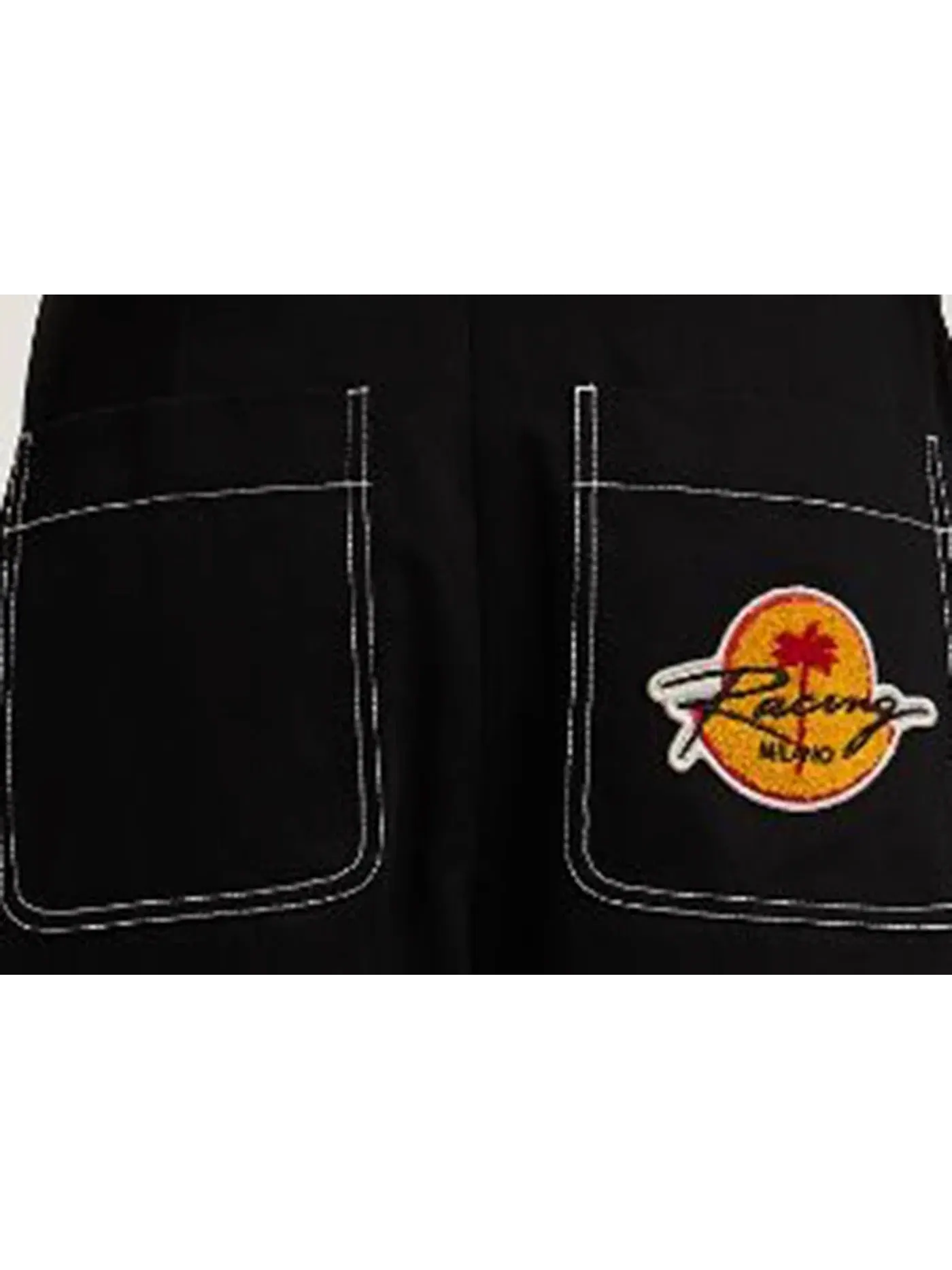 Унисекс штаны Moncler x Palm Angels Racing Pants — изображение 2 из 2, черный/черный