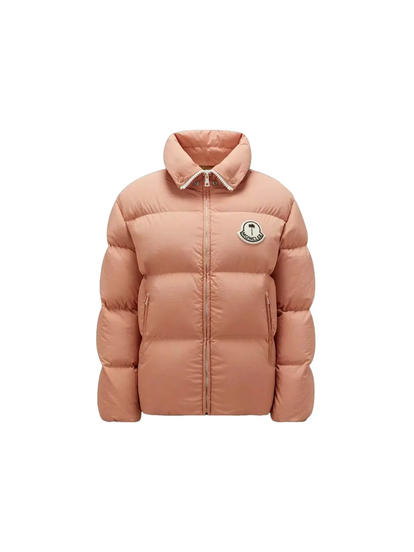 Мужская короткая пуховая куртка с принтом Rodmar Moncler — изображение 1 из 1, розовый