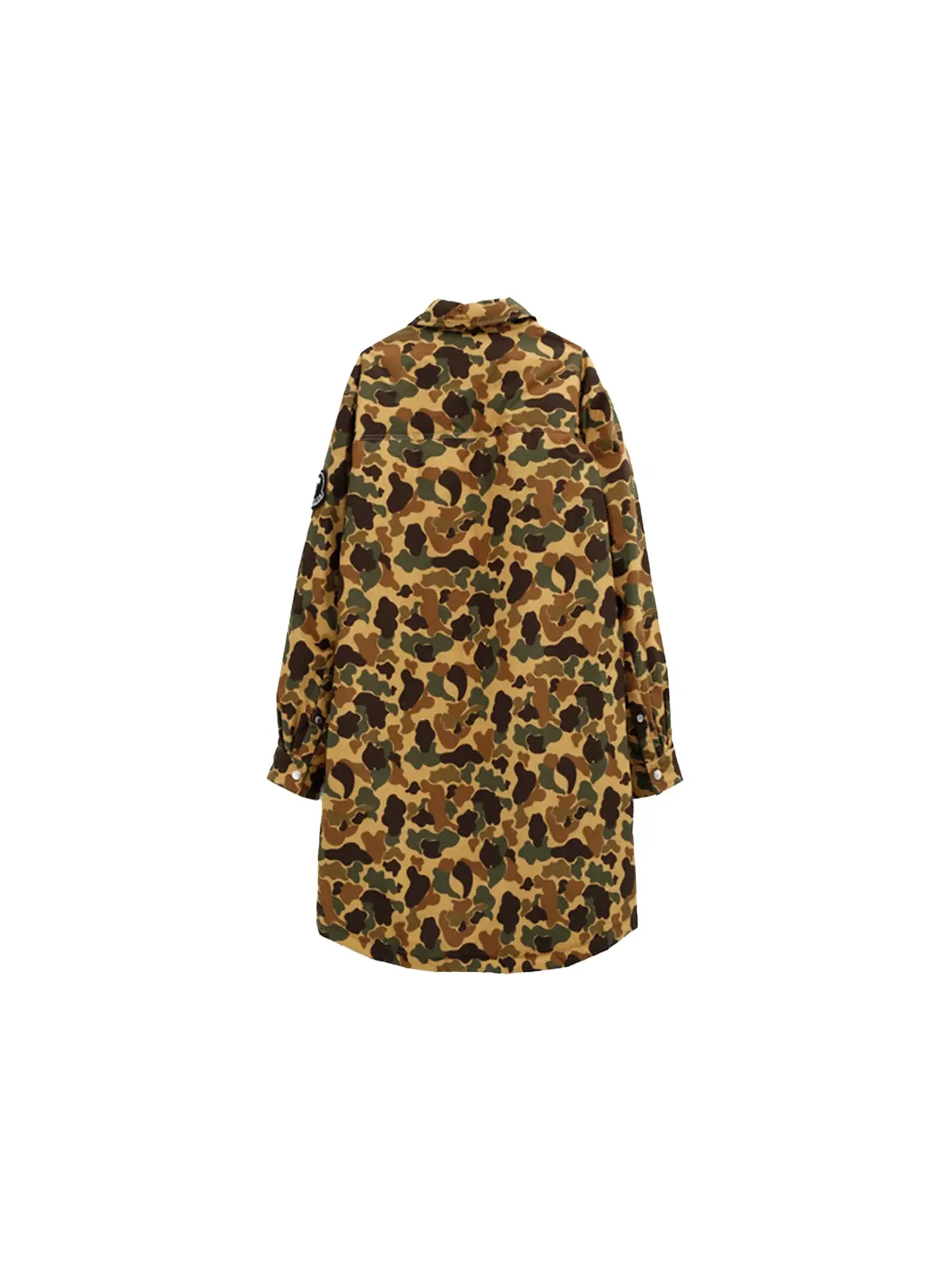 Мужское длинное пальто с камуфляжным принтом Tallac Long Coat Moncler x Palm Angels — изображение 2 из 3, мульти