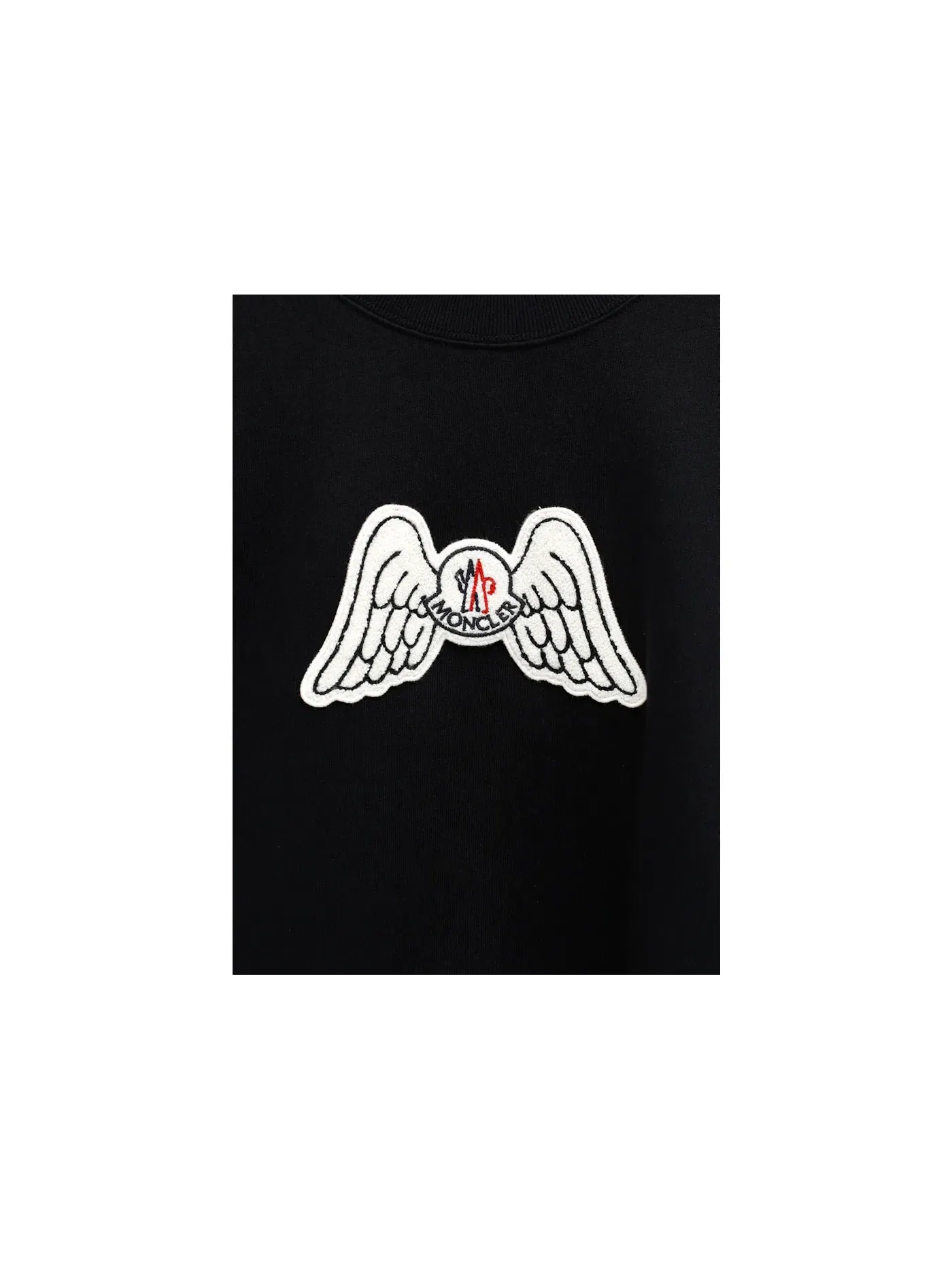 Мужской свитшот с принтом Moncler x Palm Angels Wings Sweatshirt Moncler — изображение 3 из 3, черный