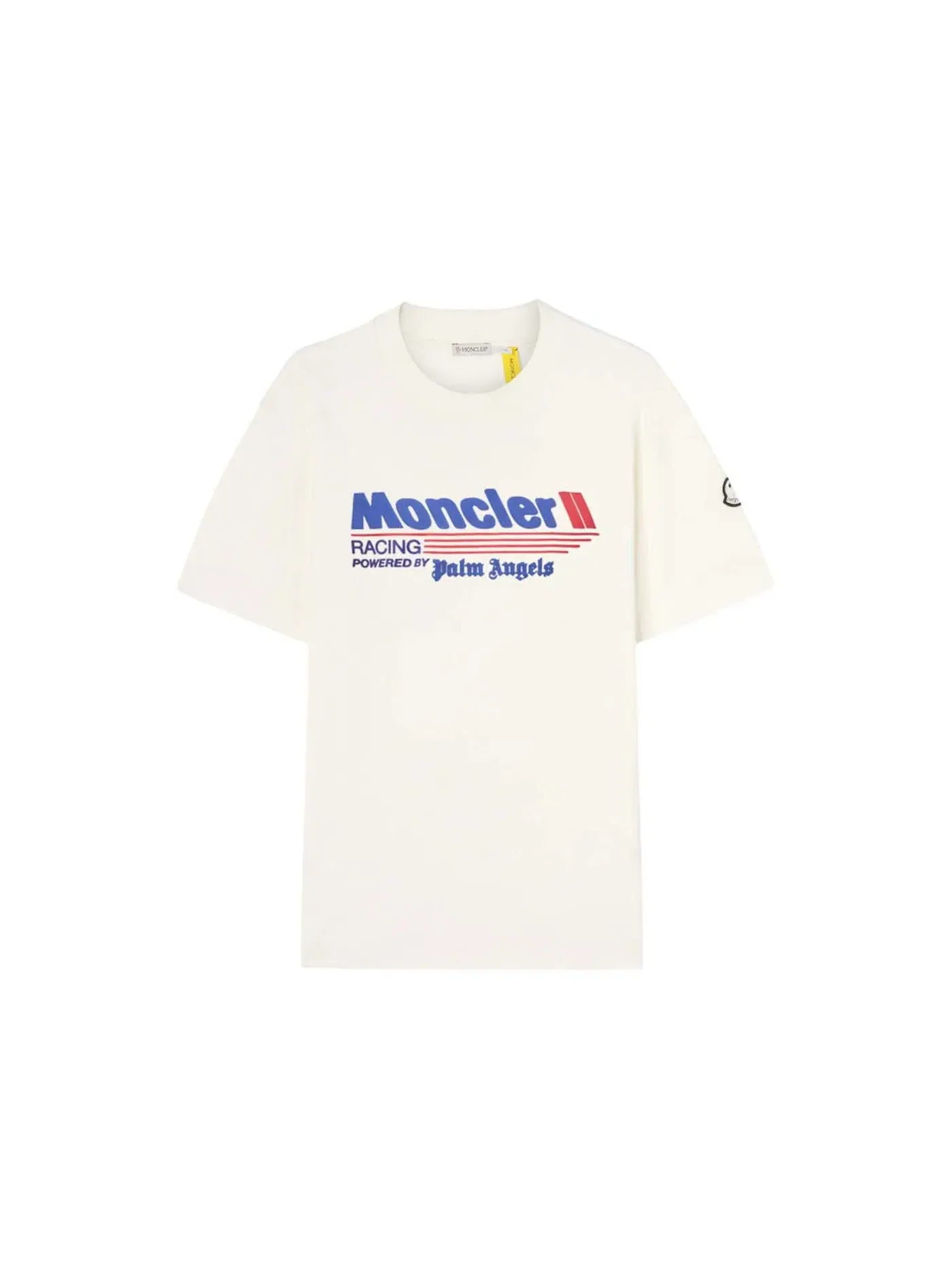 Мужская футболка с принтом Moncler x Palm Angles T-shirt — изображение 1 из 1, белый синий