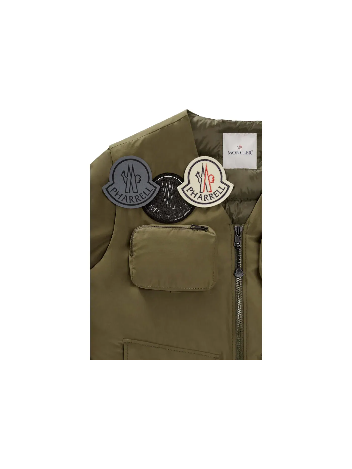 Мужская короткая пуховая куртка Moncler x Pharrell Maple Green — изображение 2 из 2