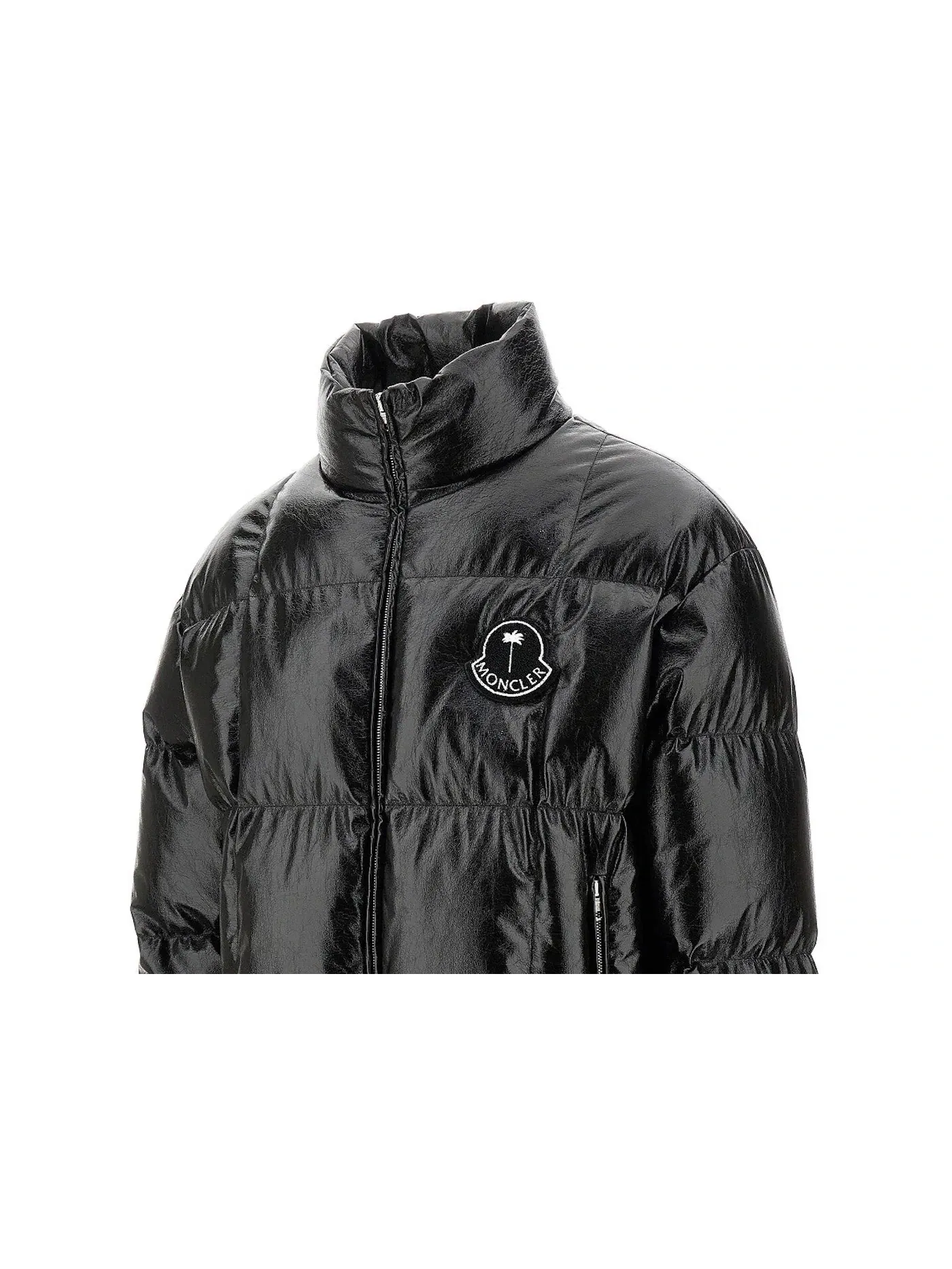 Мужская короткая пуховая куртка Moncler x Palm Angels Simoom Short Down Jacket — изображение 3 из 3, черный