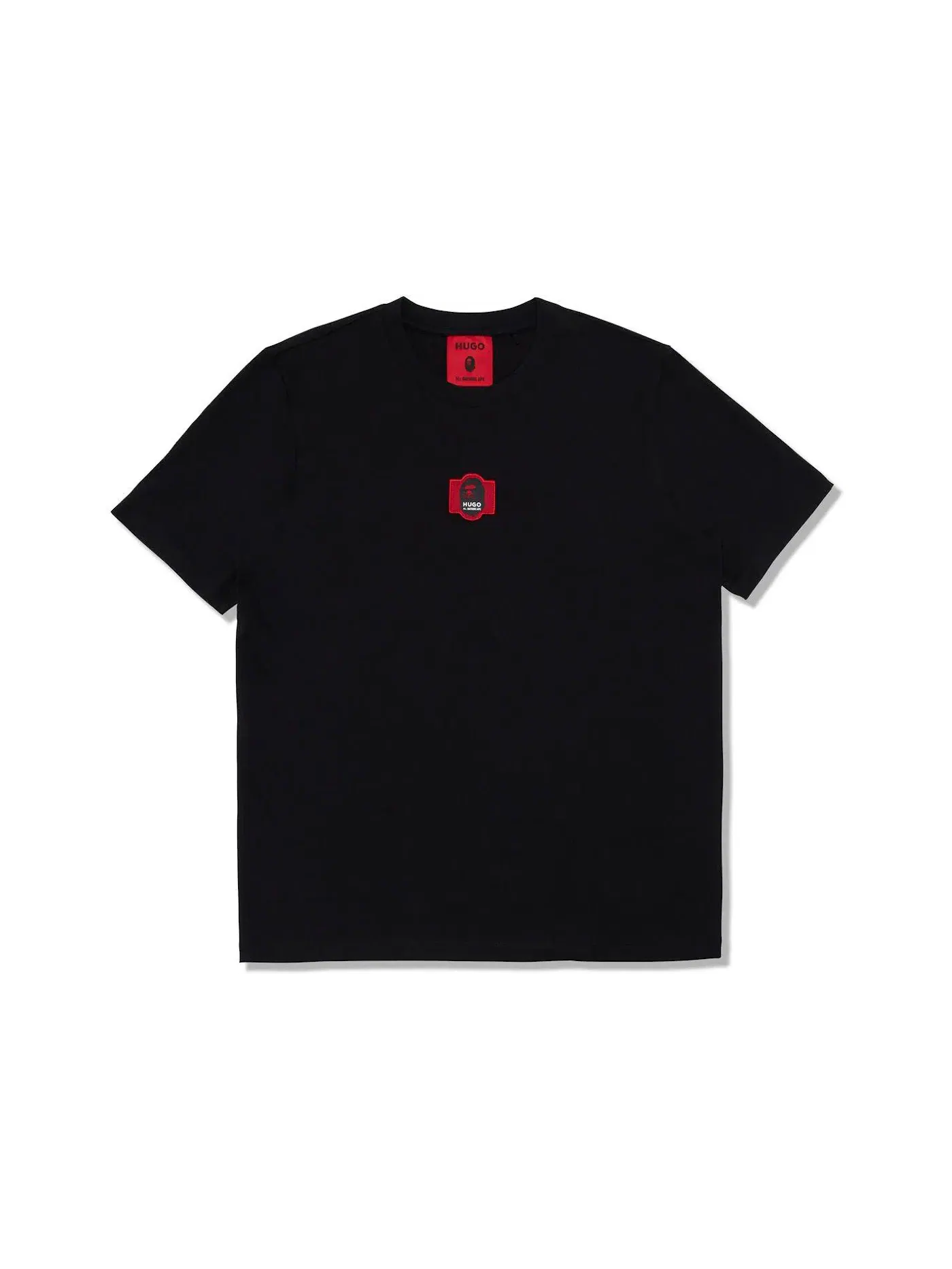 Мужская футболка с принтом BAPE x Hugo Logo Tee BAPE — изображение 1 из 2, черный