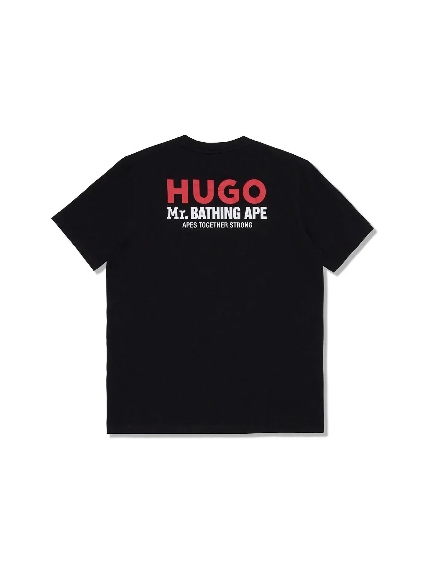Мужская футболка с принтом BAPE x Hugo Logo Tee BAPE — изображение 2 из 2, черный