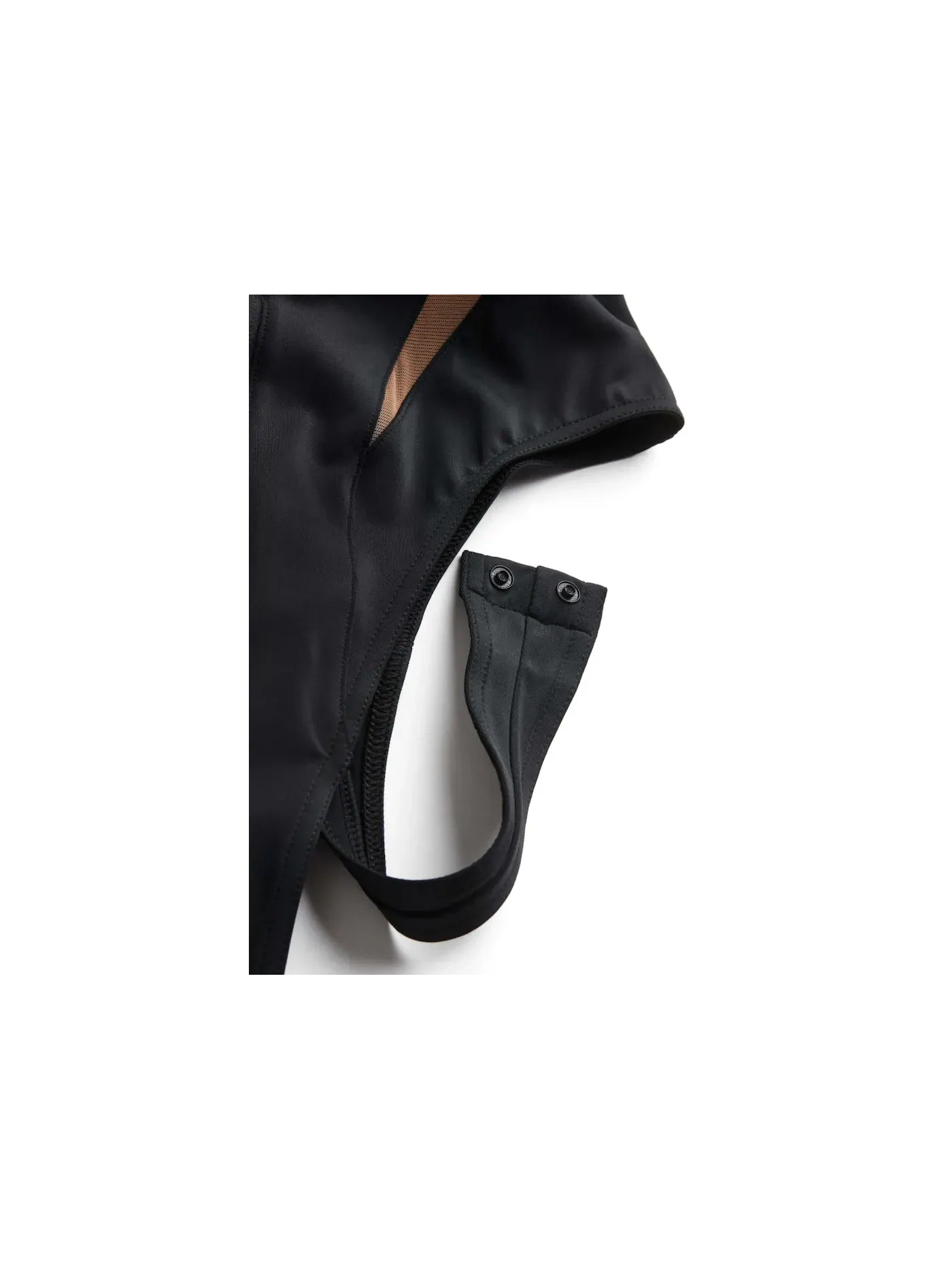 Женский боди с панелями из сетки Mugler — изображение 2 из 3, бежевый/черный