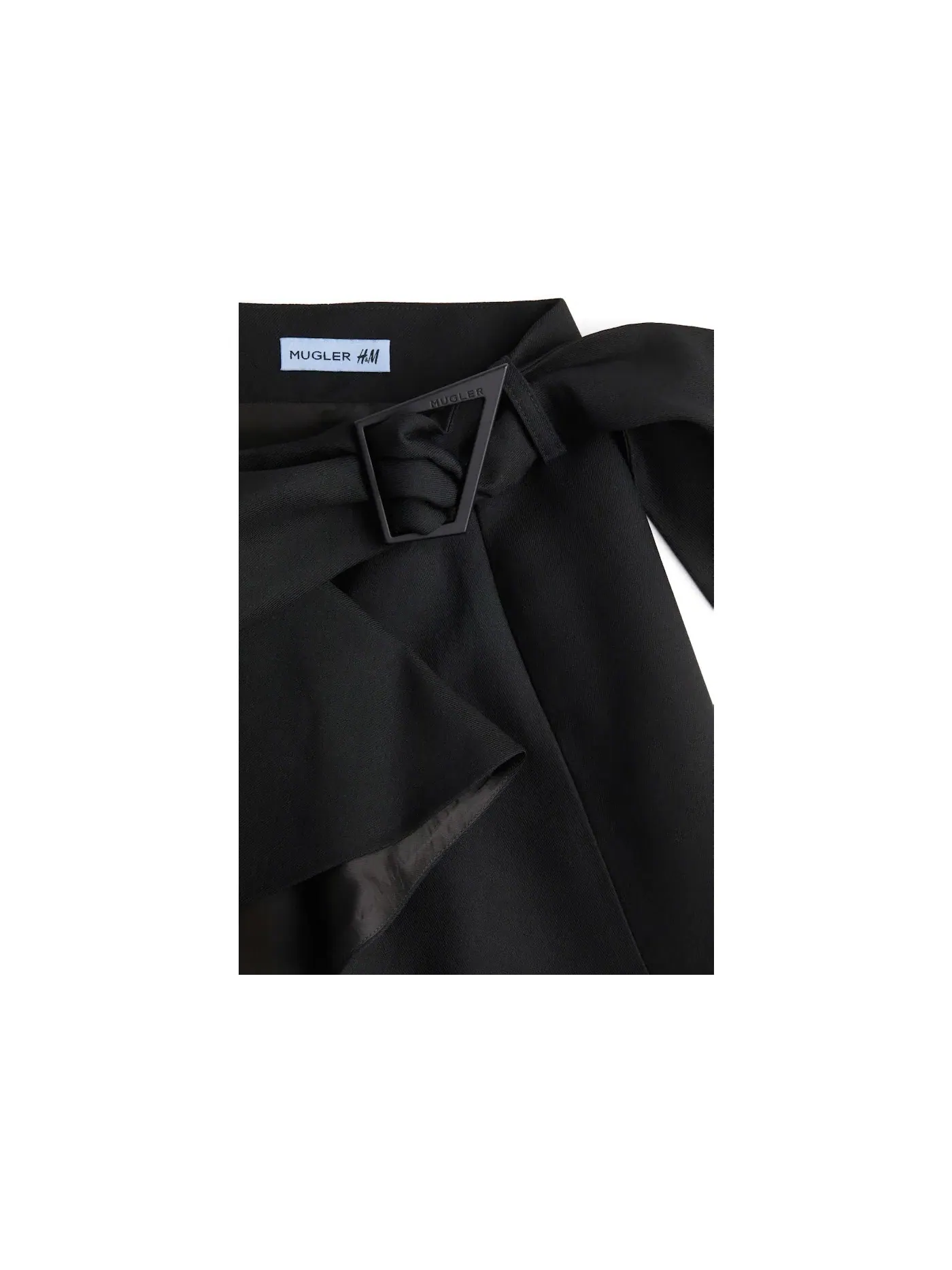 Женская мини-юбка шерстяная Mugler — изображение 2 из 2, черный