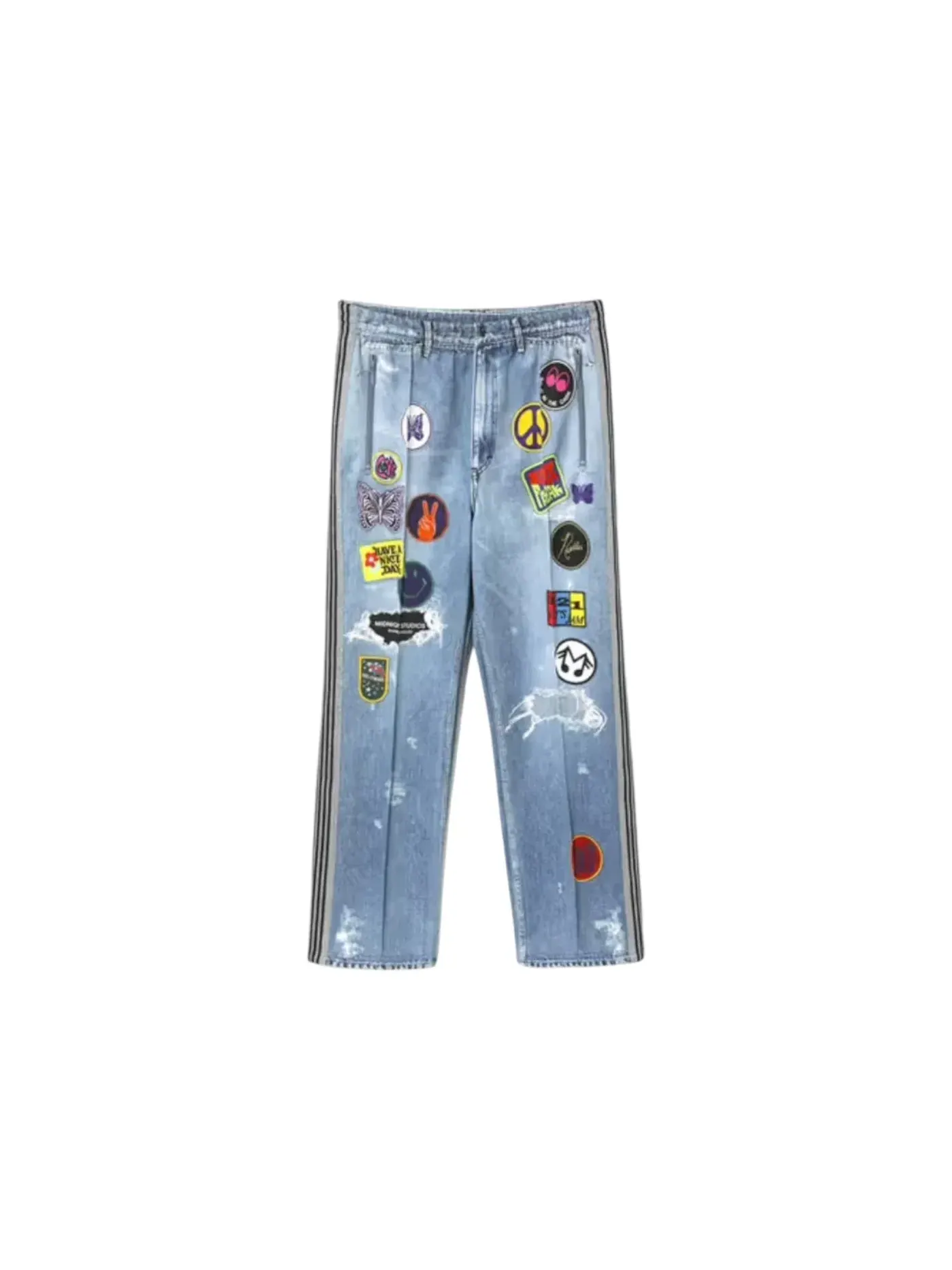 Мужские спортивные штаны с принтом Needles x Midnight Studios Track Pant — изображение 1 из 2, синий