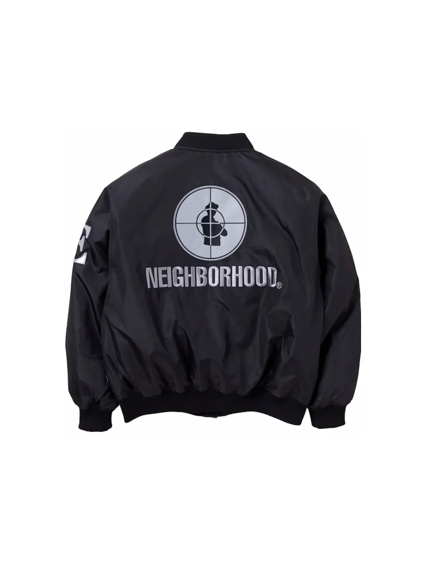 Мужская бейсбольная куртка Neighborhood x Public Enemy x Majestic — изображение 2 из 2, черный